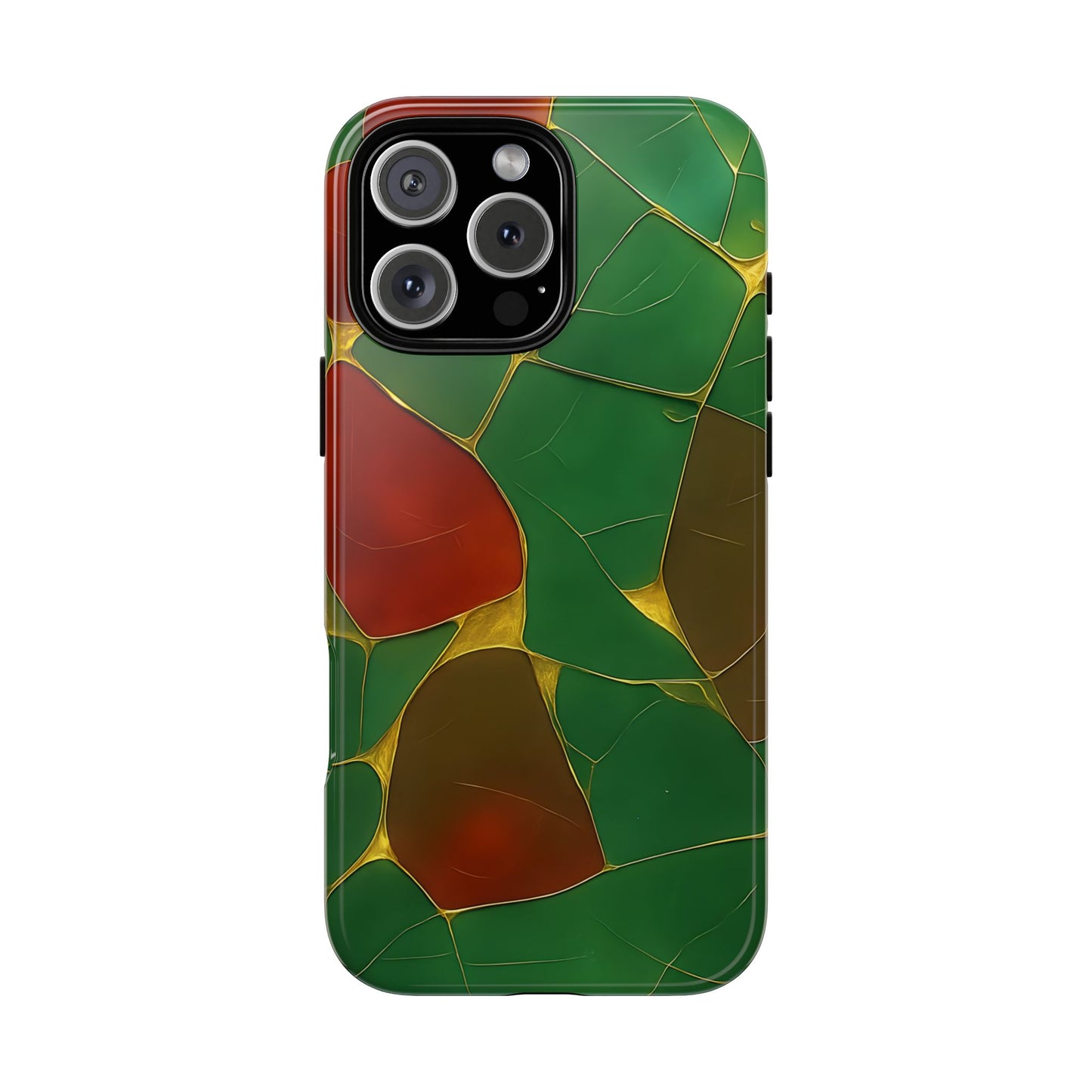 Luxury Gemstone Mosaic Phone Case, Chic Abstract Style compatible with iPhone 16 Pro Max Plus 15 14 13 12 11 X, Samsung, Pixel - Ideal Gift