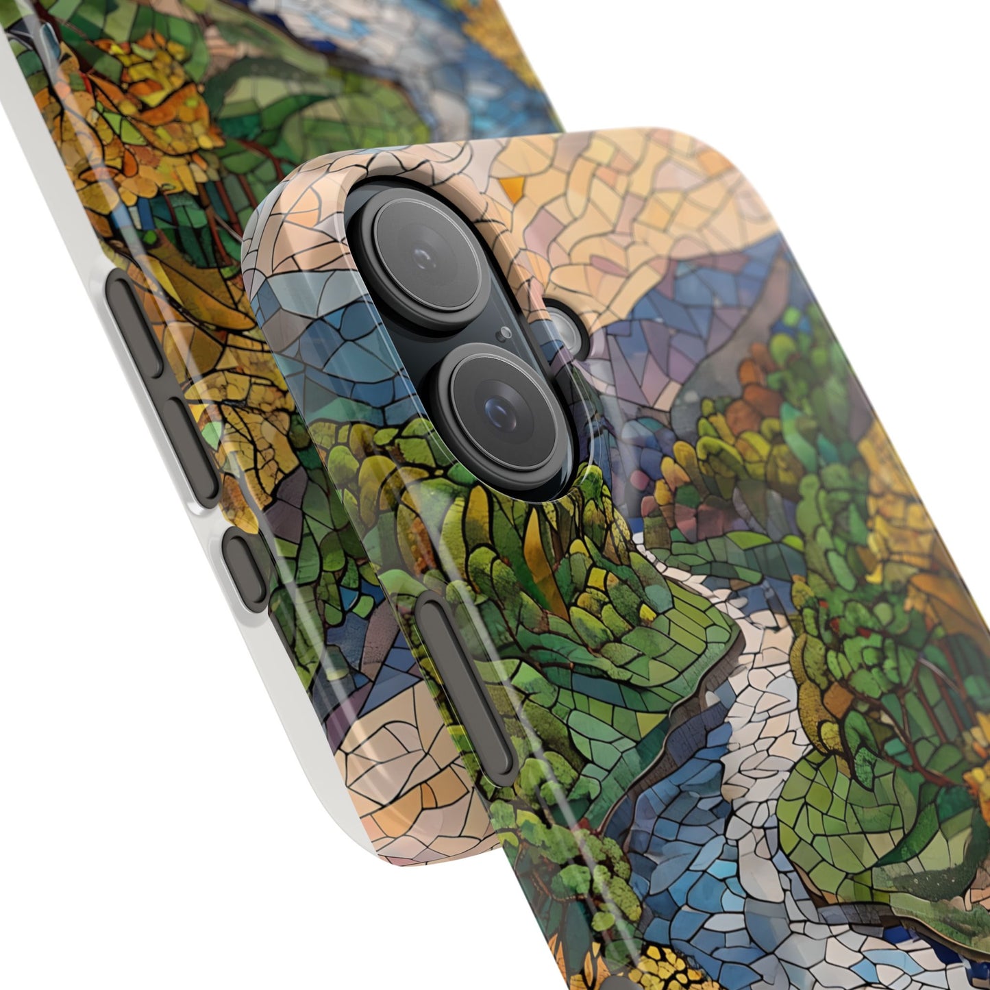 Cuyahoga Valley Mosaic Slim Phone Case, Midwest Forest Art, Scenic Nature Aesthetic, Unique Gift for Nature Lovers