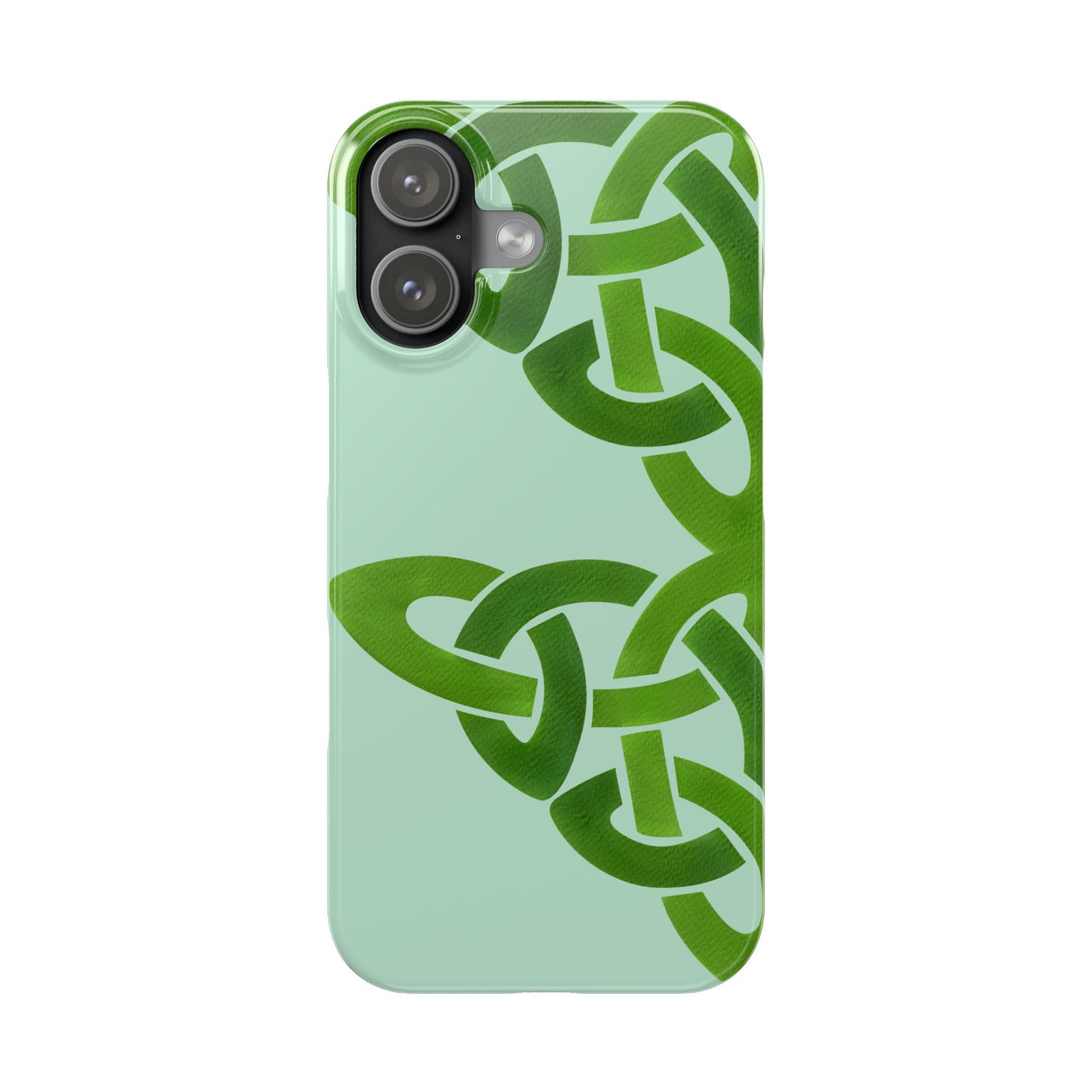 Celtic Knot Slim Phone Case, St. Patrick Design Phone Cover, Compatible with iPhone 17, 16, 15, 14, 13, 12, 11