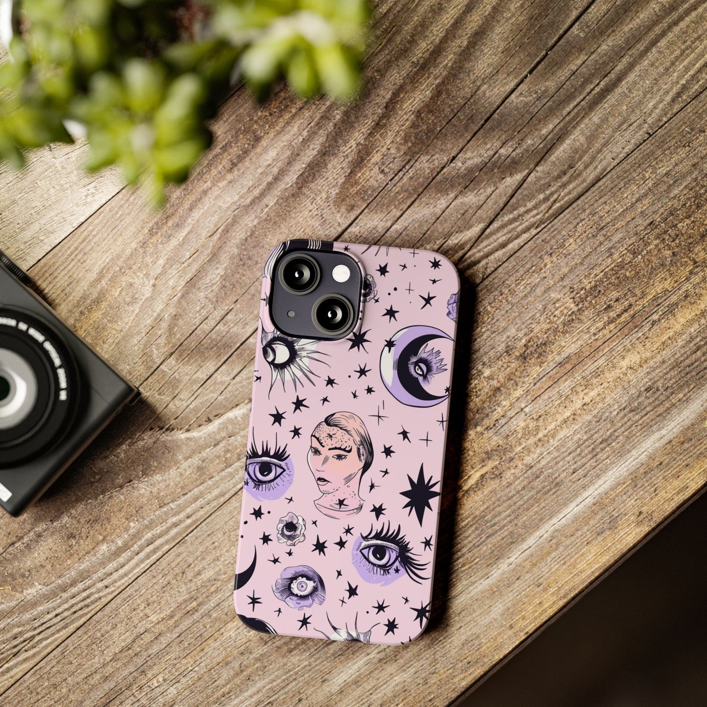 Celestial Slim Phone Cases - Stylish Cosmic Design, Personalized Phone Protectors, Astrology Gifts, Unique Phone Accessories, Moon & Stars