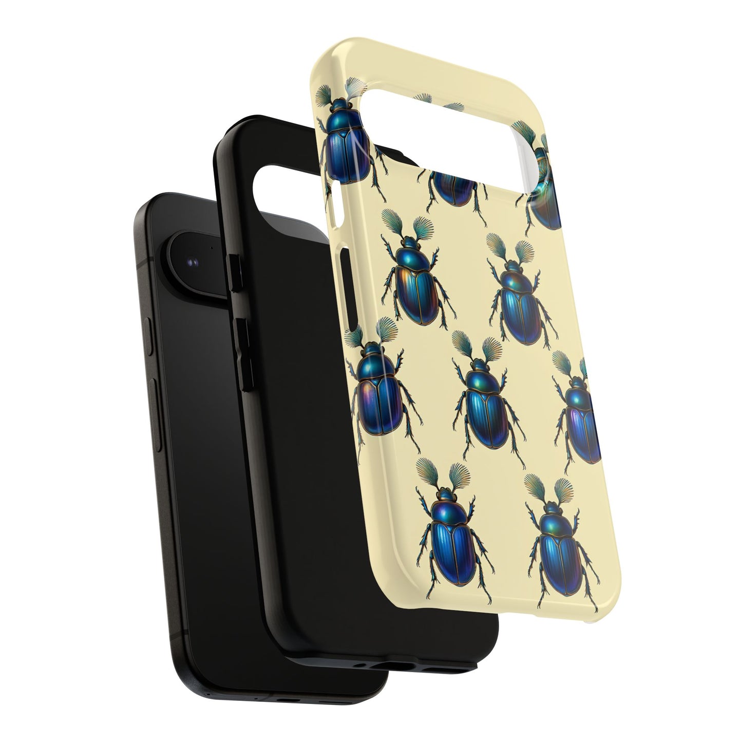 Beetle Tough Phone Case - Nature-Inspired Insect Art, Vintage Bug Pattern Design, Compatible with iPhone, Galaxy, and Google Phones