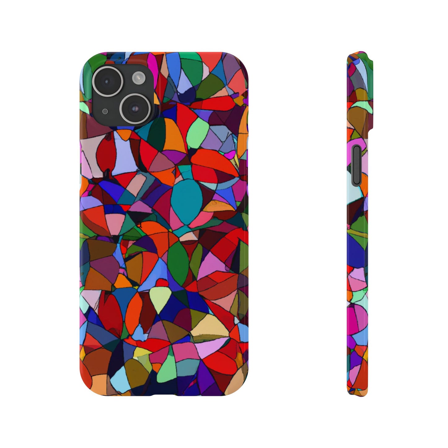 Colorful Stained Glass Modern Abstract- Colorful Art, Stylish Accessory, Fun Gift, Unique Design, Phone Protection