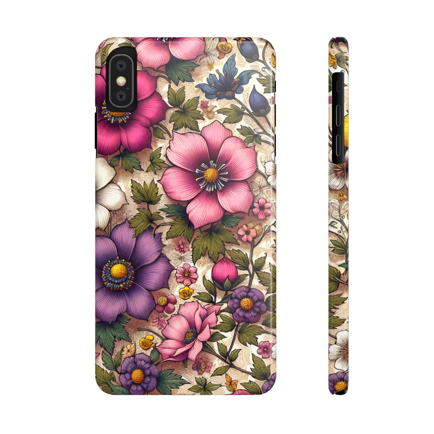 Floral Slim Phone Case - Vibrant Flower Design, Unique Floral iPhone Cover, Flower Phone Case, Gift for Her, Stylish Accessories