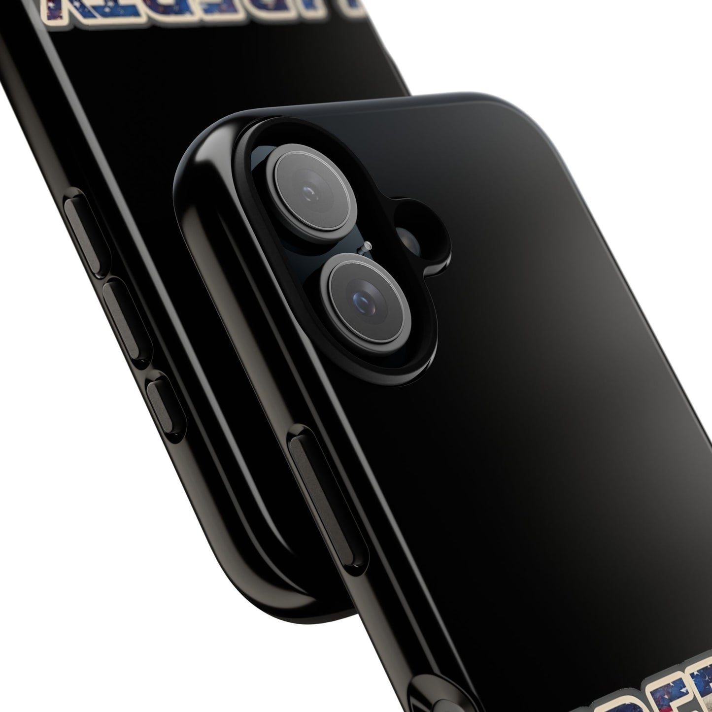 Liberty USA Tough Phone Case, Patriotic USA Flag Lettering Cover, compatible with iPhone 17, 16, 15, 14, 13, Galaxy, Google