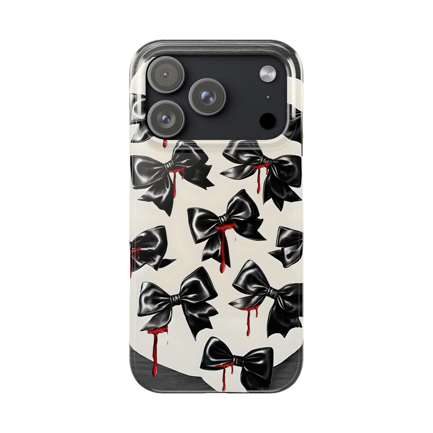 Spooky Halloween Slim Phone Case, Goth Coquette Aesthetic, Cute Horror Style, Perfect for Birthdays and Special Occasions