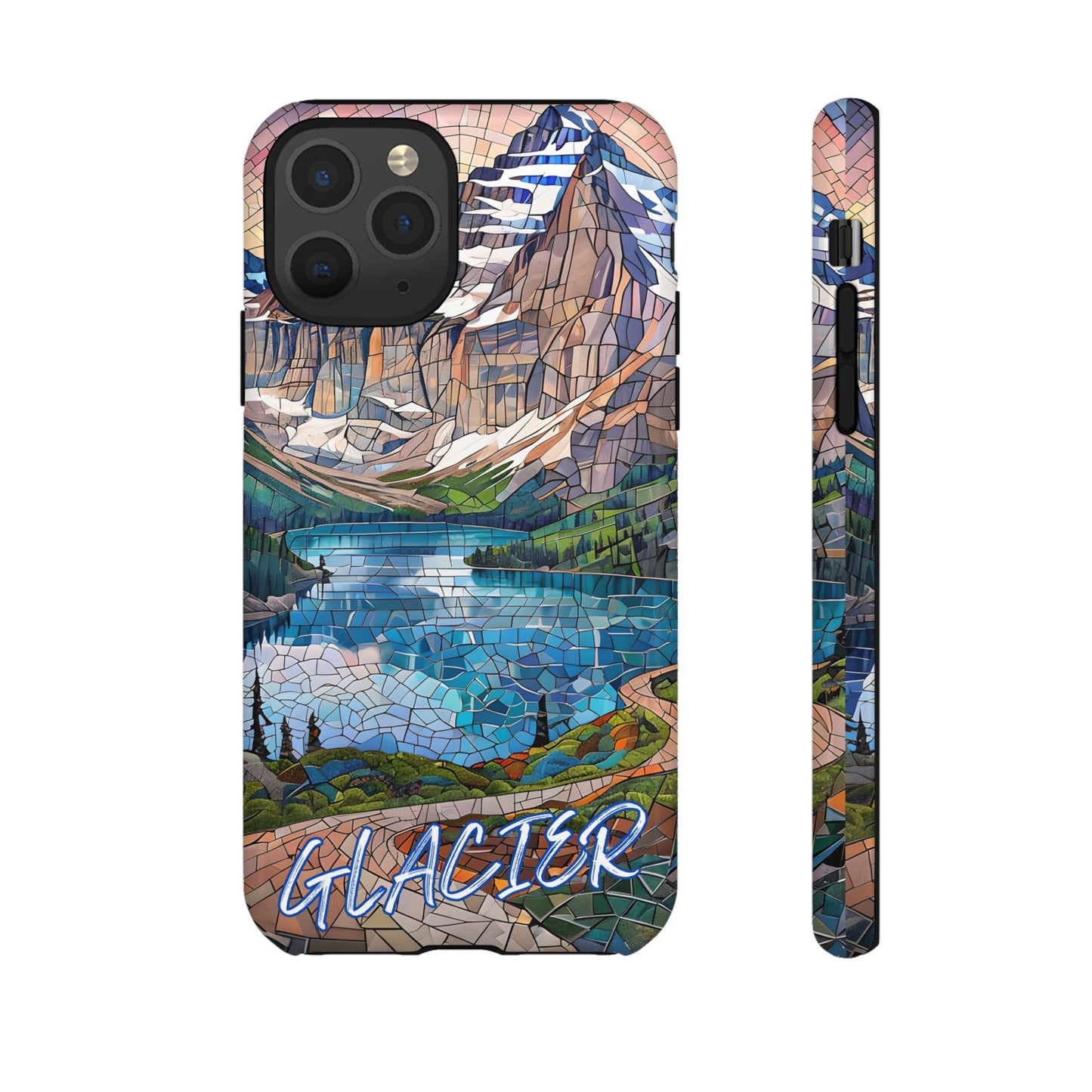 Glacier National Park Tough Phone Case, Nature Landscape Art, Rustic Outdoor Aesthetic, Compatible with iPhone, Galaxy, and Google Phones