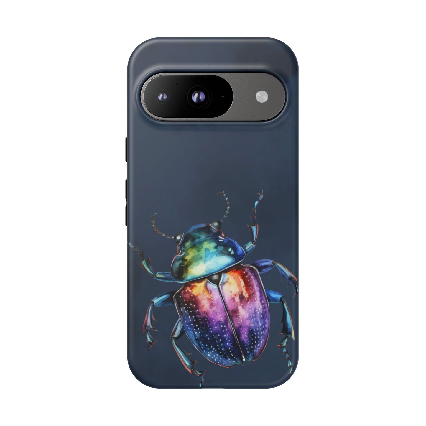 Iridescent Beetle Tough Phone Case - Insect Art Design, Nature-Inspired Pattern, Compatible with iPhone, Galaxy, and Google Phones