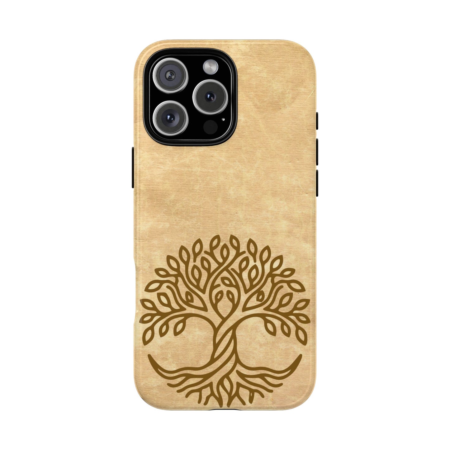 Celtic Tree of Life Tough Phone Case Manuscript Parchment Irish Symbol Cover iPhone 17 16 15 14 13 Galaxy Google