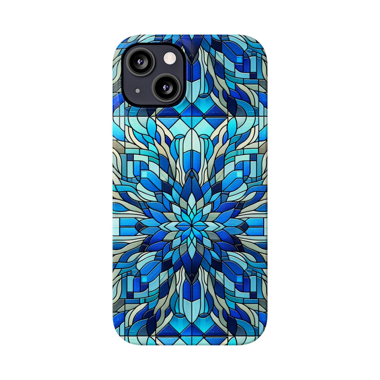 Stained Glass Slim Phone Cases, Floral Phone Covers, Unique Gifts, Artistic Phone Skins, Smartphone Accessories, Stylish Cases
