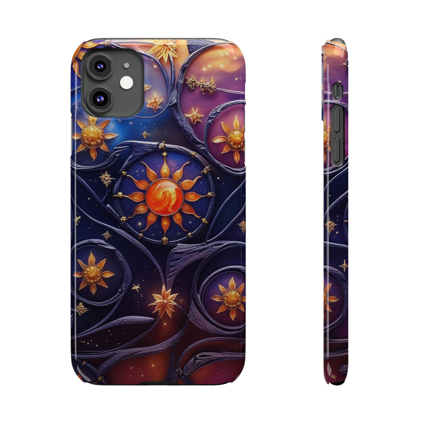 Celestial Slim Phone Cases, Starry Sky Phone Cover, Zodiac Design, Astrology Gift, Cosmic Phone Accessories