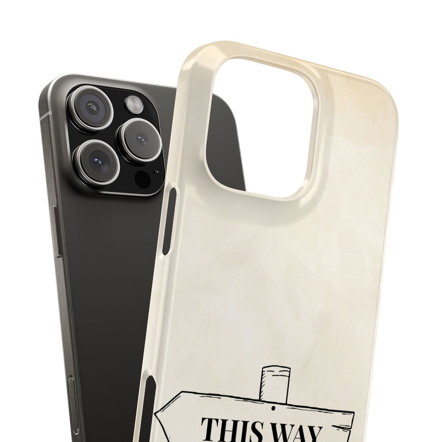 Alice in Wonderland Slim Phone Case, This Way That Way Phone Cover, Compatible with iPhone 17, 16, 15, 14, 13