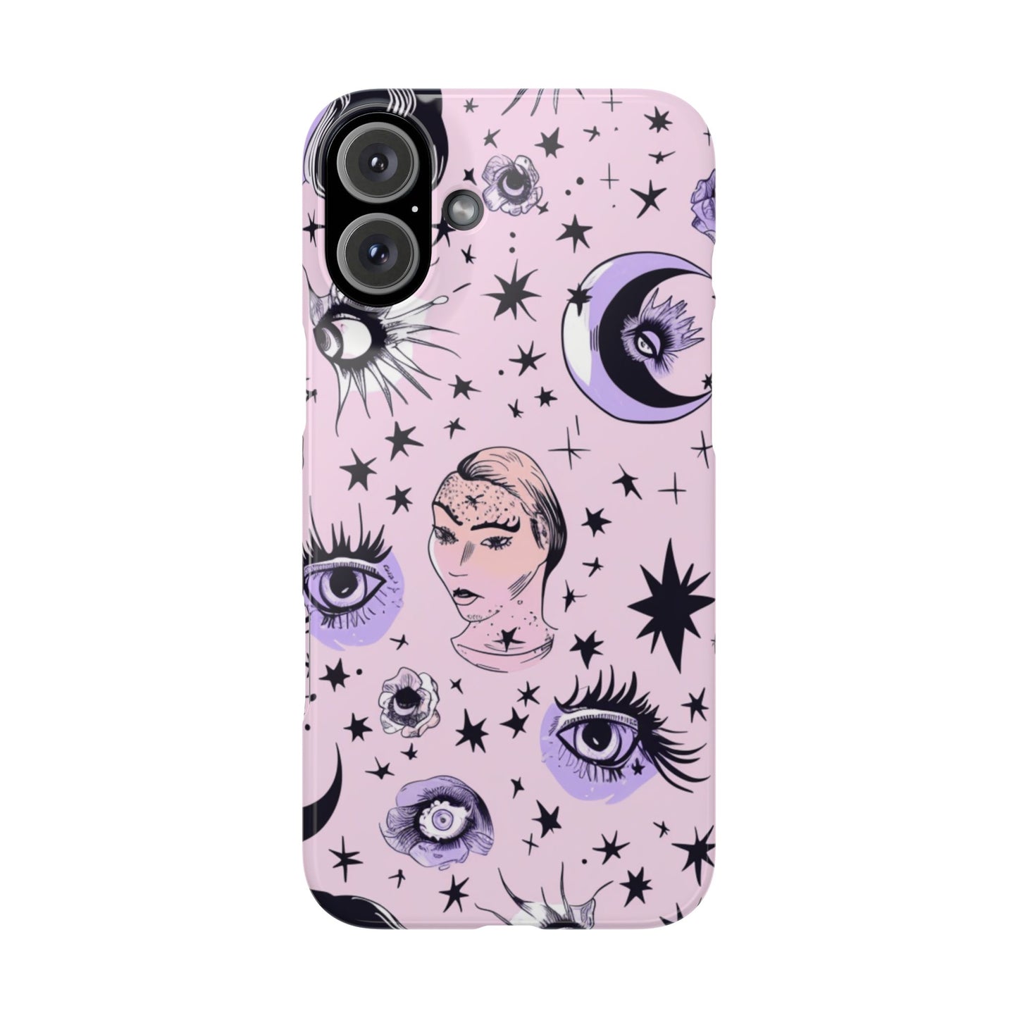 Celestial Slim Phone Cases - Stylish Cosmic Design, Personalized Phone Protectors, Astrology Gifts, Unique Phone Accessories, Moon & Stars