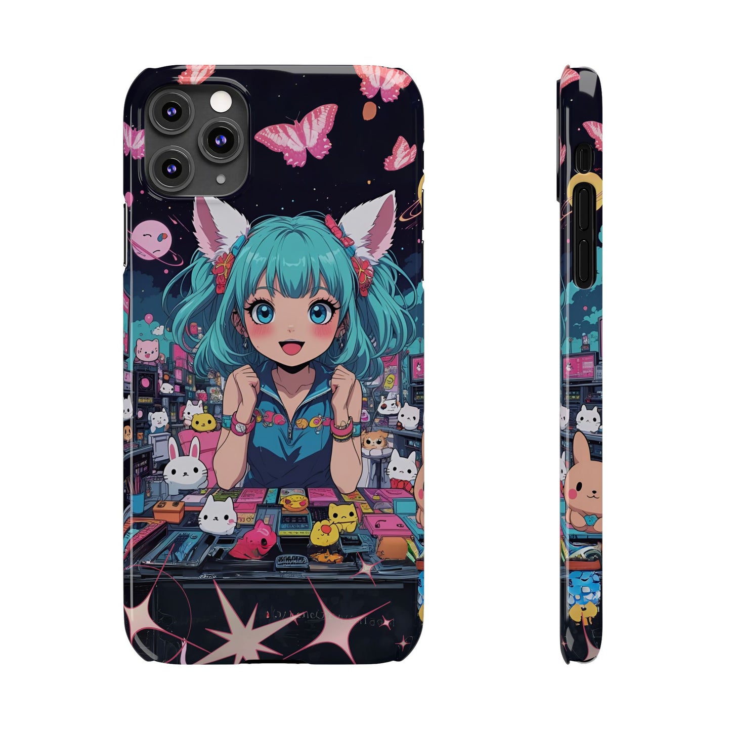 Cute Slim Phone Case, Kawaii Anime Phone Case, Aesthetic Phone Cover, Gift for Anime Lovers, Fun Mobile Accessory