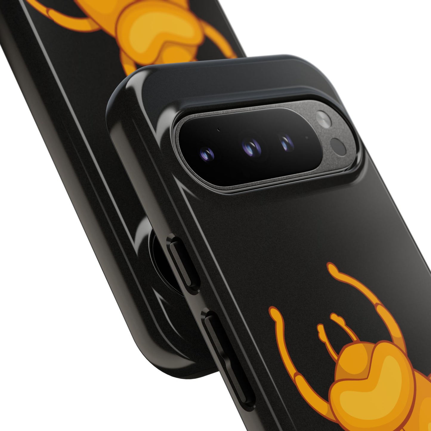 Ancient Egyptian Scarab Tough Phone Case - Gold Beetle Design, Mythological Insect Art, Compatible with iPhone, Galaxy, and Google Phones