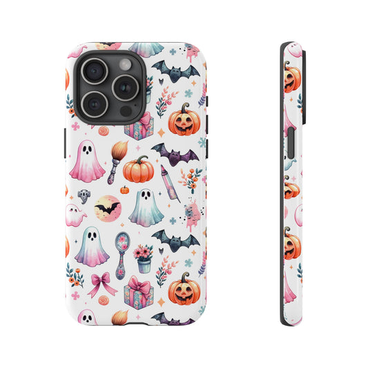 Summerween Ghost Phone Case, Coquette Ghost Phone Case, Funny Spooky Cute Case, Kawaii Halloween Aesthetic Case, Beachy Spooky Vibe Gift