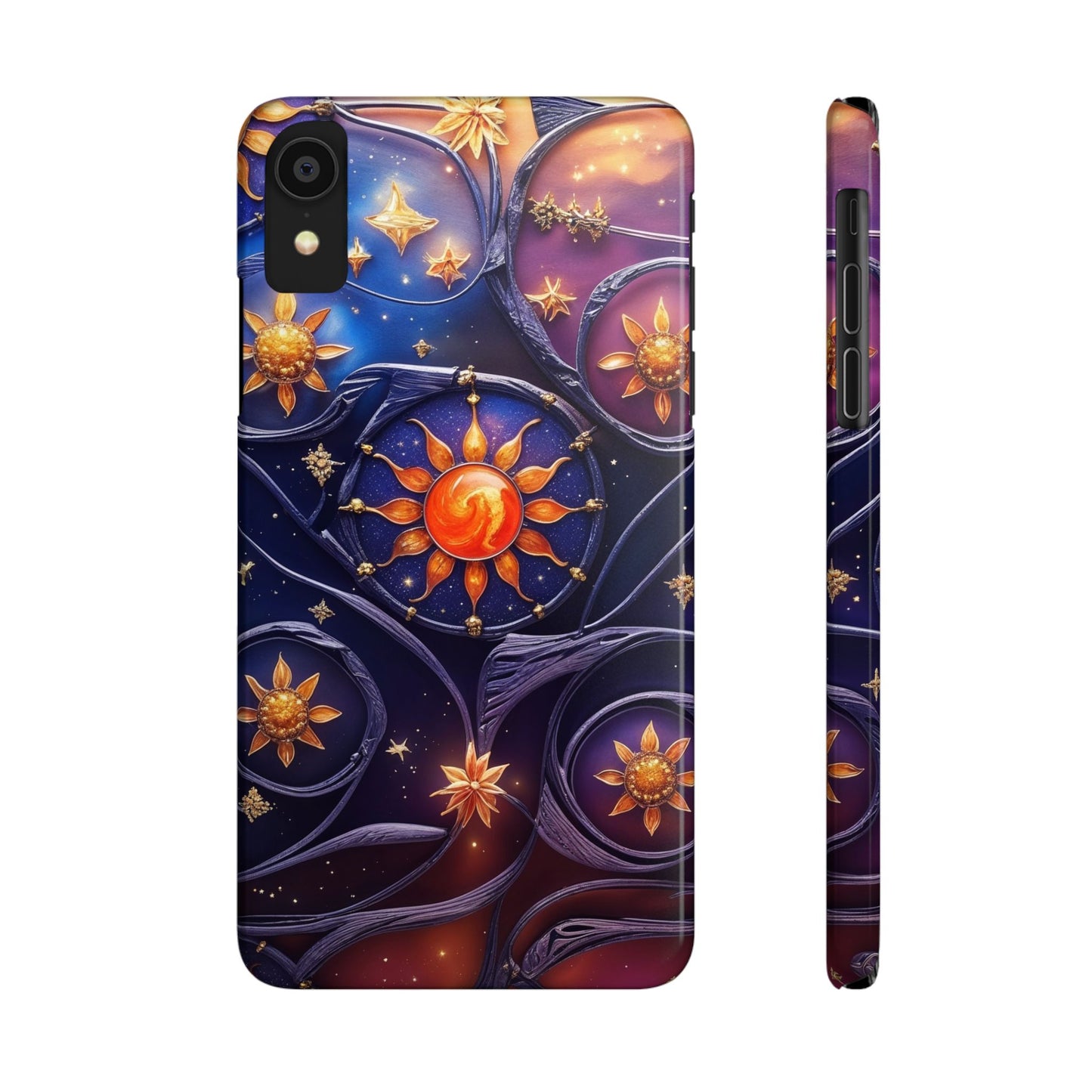Celestial Slim Phone Cases, Starry Sky Phone Cover, Zodiac Design, Astrology Gift, Cosmic Phone Accessories