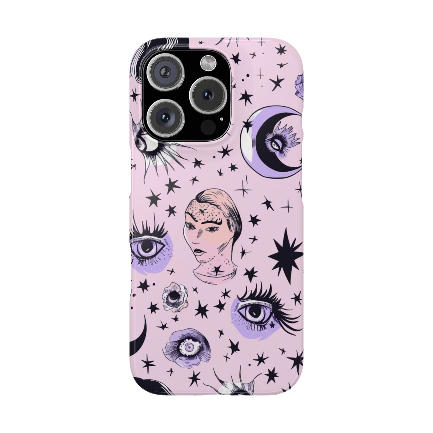 Celestial Slim Phone Cases - Stylish Cosmic Design, Personalized Phone Protectors, Astrology Gifts, Unique Phone Accessories, Moon & Stars