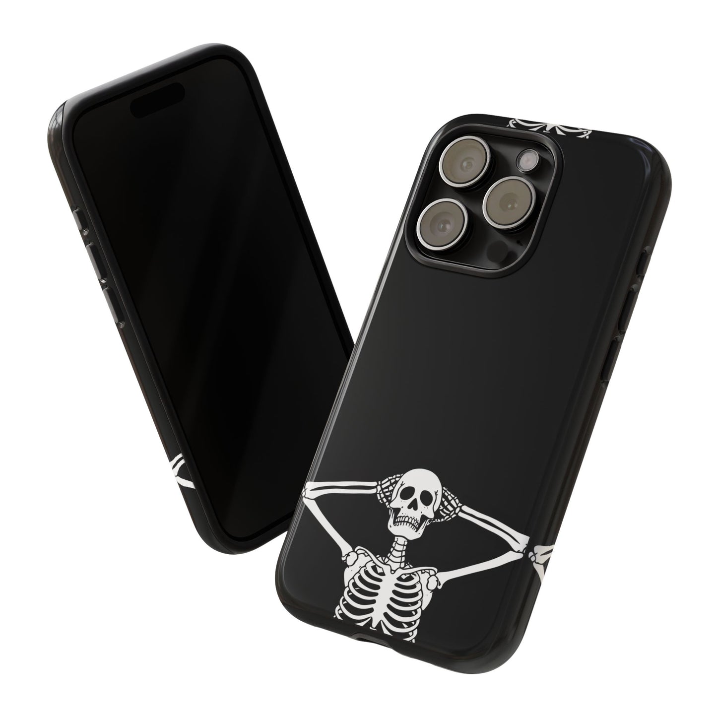 Skeleton Halloween Phone Case Coquette - Creepy Cute Gift for Her, Goth Coquette Spooky Tough Case,  Compatible with iPhone, Galaxy, Google