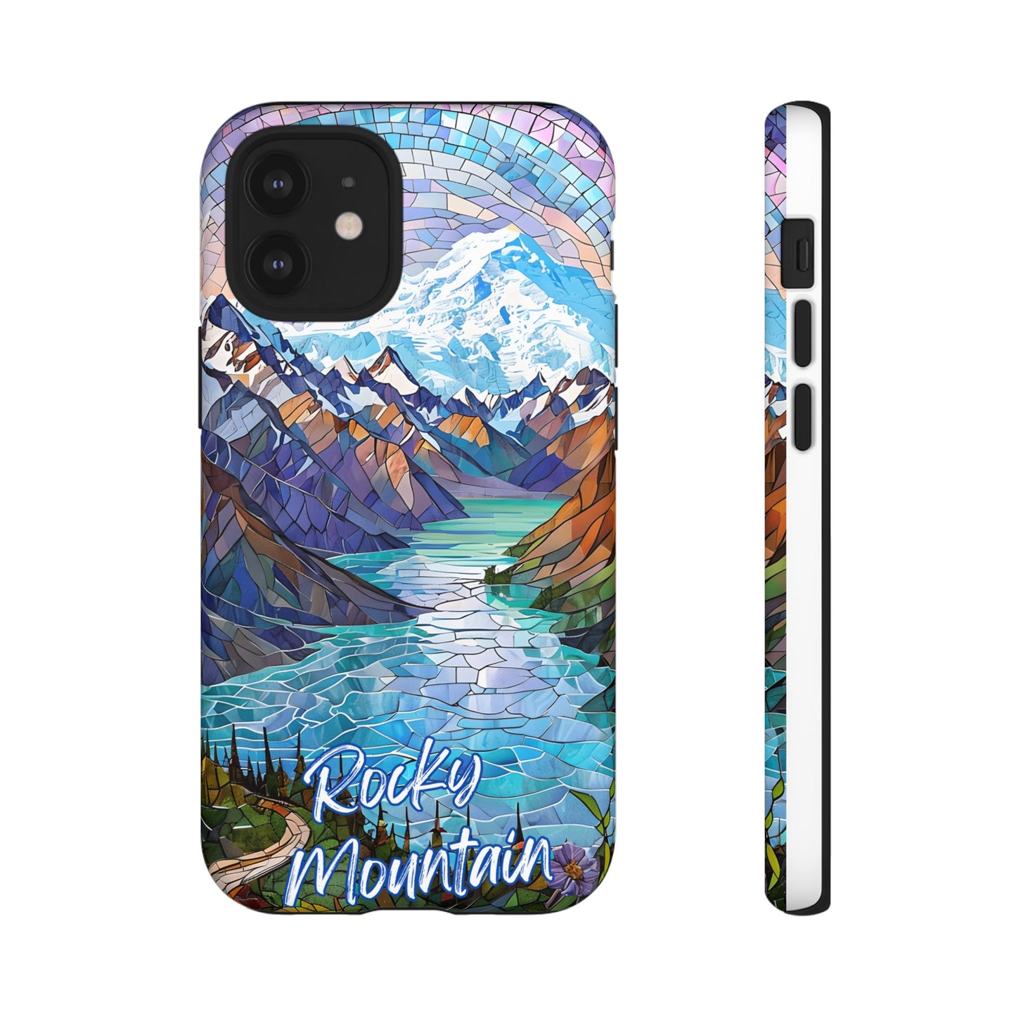 Rocky Mountain National Park Colorado Phone Case, Mosaic Phone Case, Mountain Nature Art, National Park Gift, Scenic Forest Phone Cover