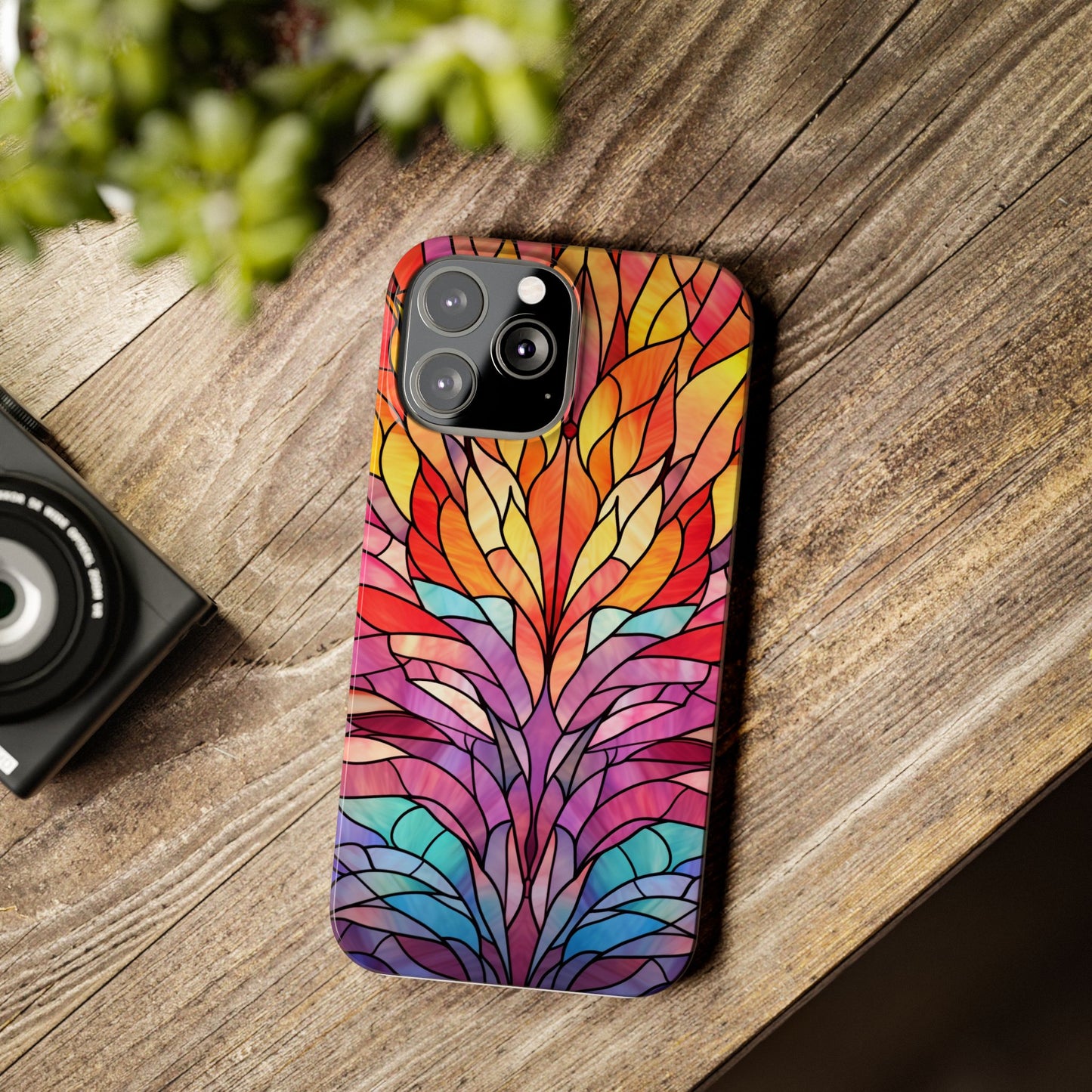 Vibrant Floral Slim Phone Cases, Colorful Smartphone Cover, Artistic Phone Skin, Unique Gift for Her, Nature-Inspired Accessory