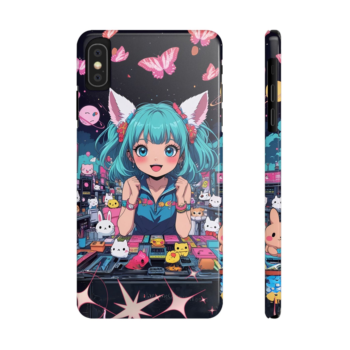 Cute Slim Phone Case, Kawaii Anime Phone Case, Aesthetic Phone Cover, Gift for Anime Lovers, Fun Mobile Accessory