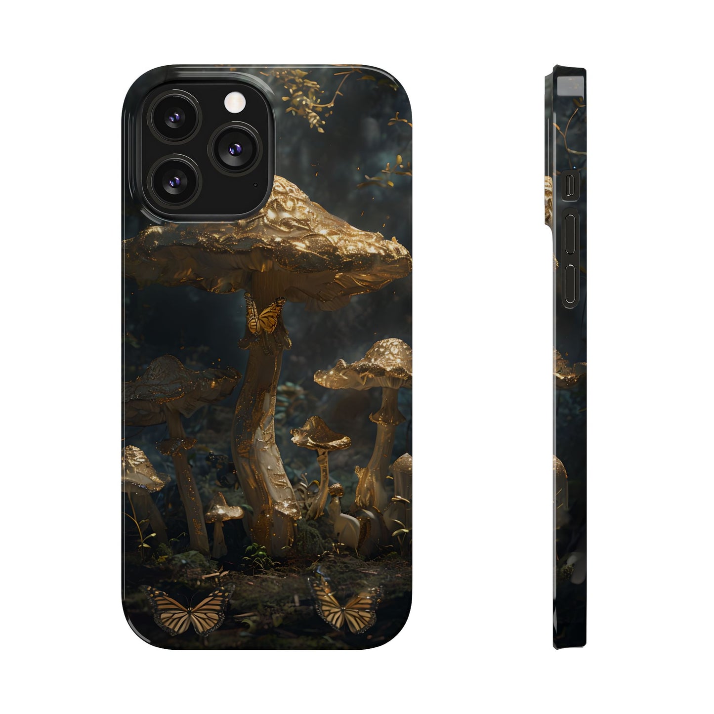 Enchanted Forest Slim Phone Cases, Fantasy Phone Cover, Mushroom Design, Nature Lover Gift, Boho Chic Cell Phone Case