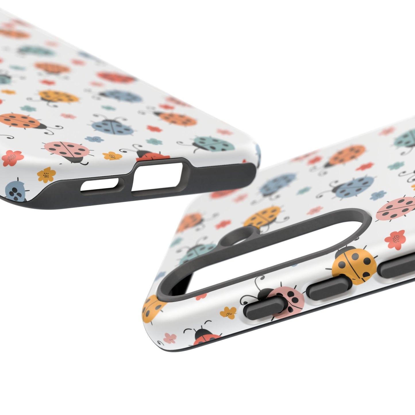 Ladybug Tough Phone Case - Cute Insect Aesthetic, Nature-Inspired Pattern Art, Compatible with iPhone, Galaxy, and Google Phones