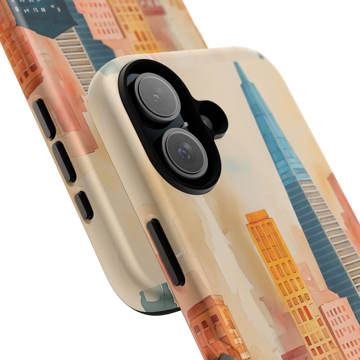 San Francisco Cityscape Tough Phone Case - Tropical Skyline Aesthetic, Sunset Beach Urban Art, Compatible with iPhone, Galaxy, and Google