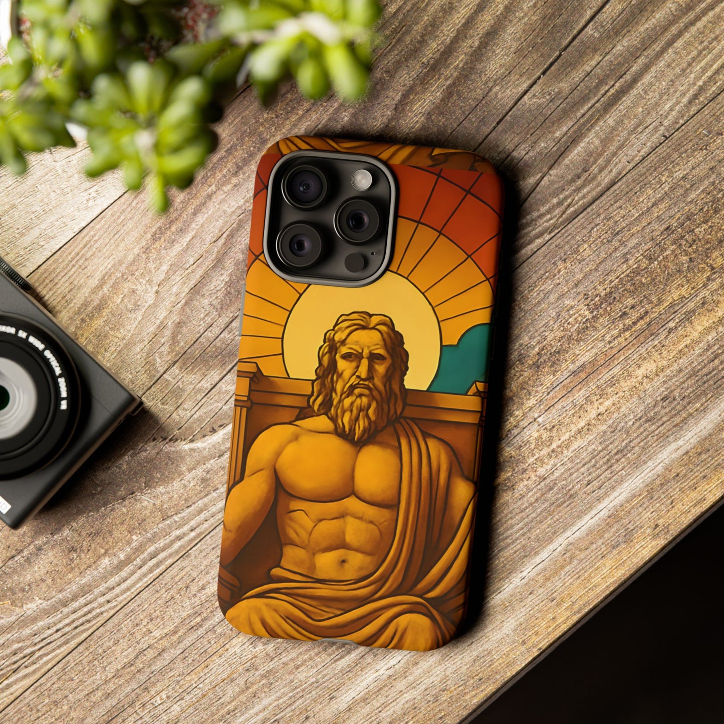 Olympia Zeus Statue Tough Phone Case - Classic Greek Art Design, Historic World Wonder Aesthetic, Compatible with iPhone, Galaxy, and Google