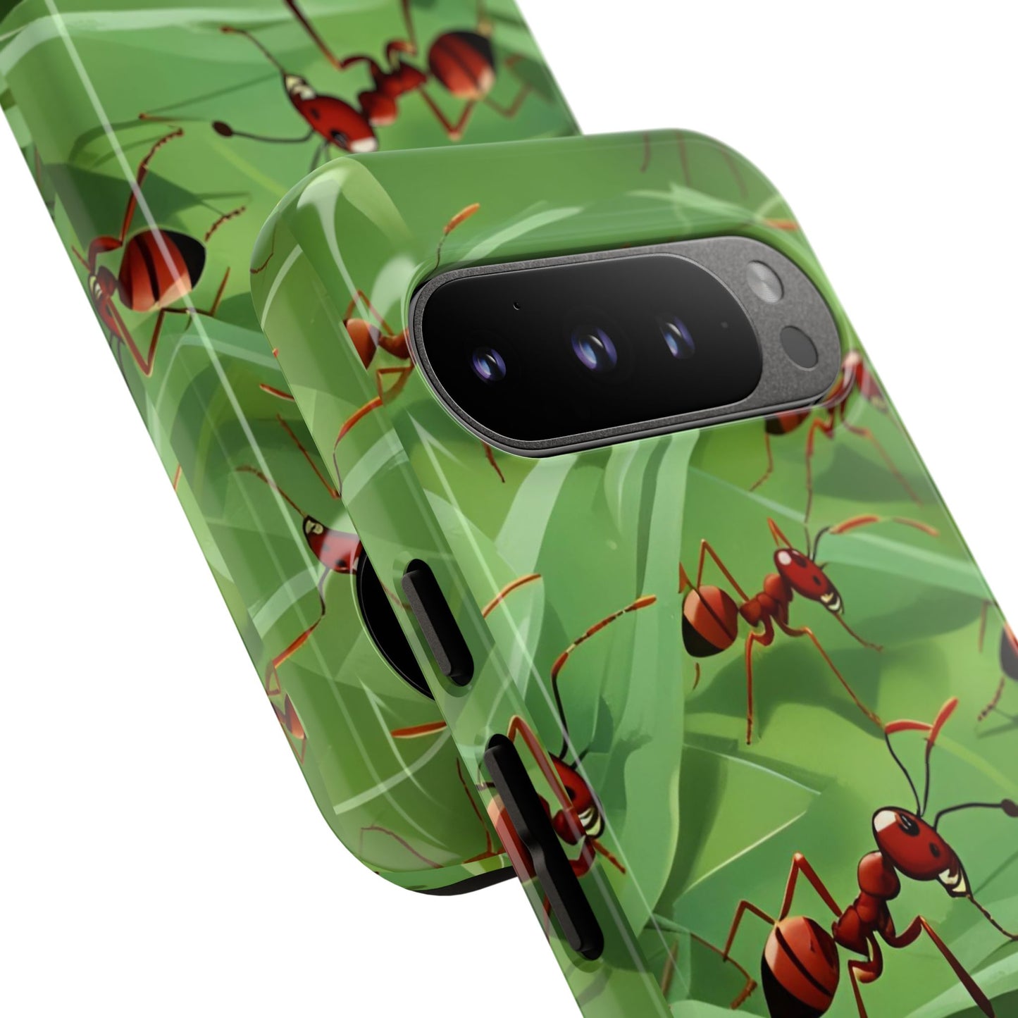 Marching Ant Pattern Tough Phone Case - Realistic Insect Art, Minimalist Nature Aesthetic, Compatible with iPhone, Galaxy, and Google Phones
