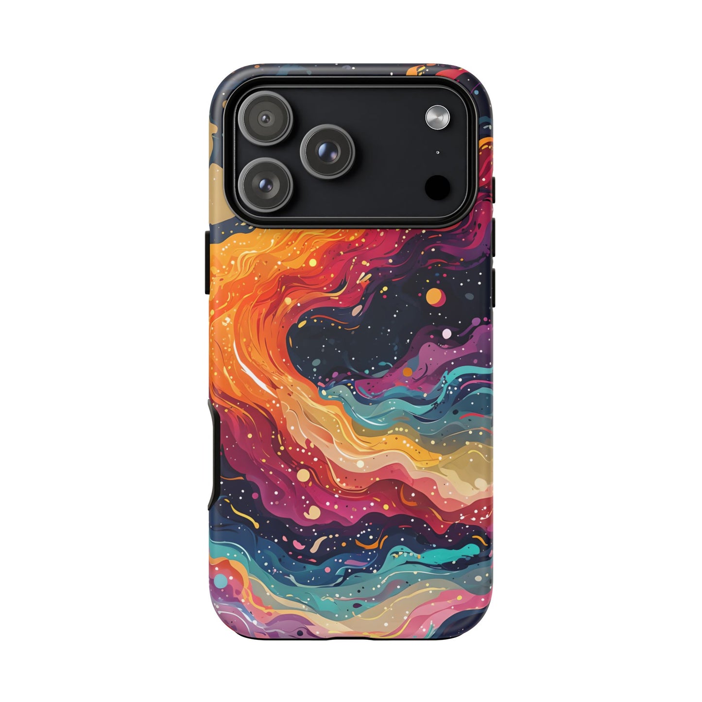 Cosmic Abstract Tough Phone Case, Galaxy Swirl, Psychedelic Space Art, Compatible with iPhone, Galaxy, Pixel