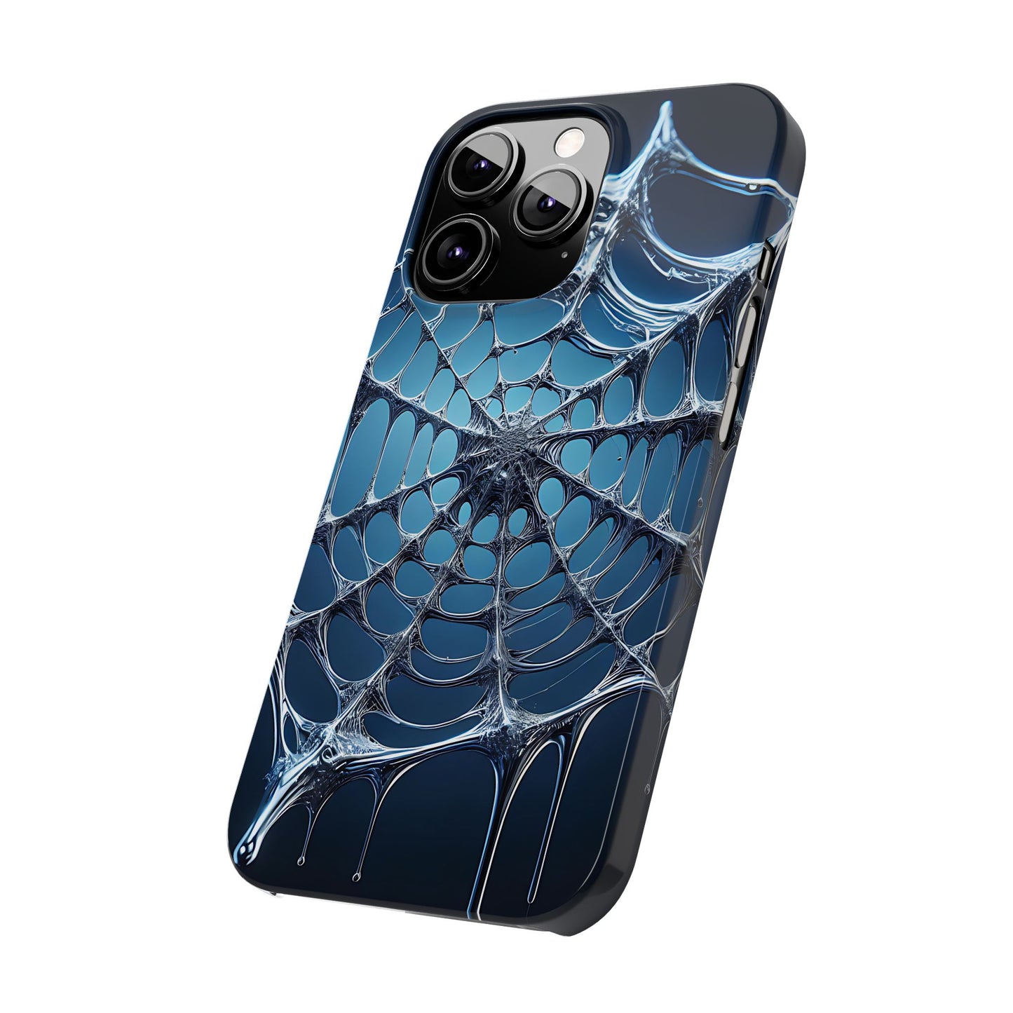 Spider Web Slim Phone Case - Artistic Design for Halloween, Unique Gift, Phone Accessories, Trendy Tech Style, Eco-Friendly Case