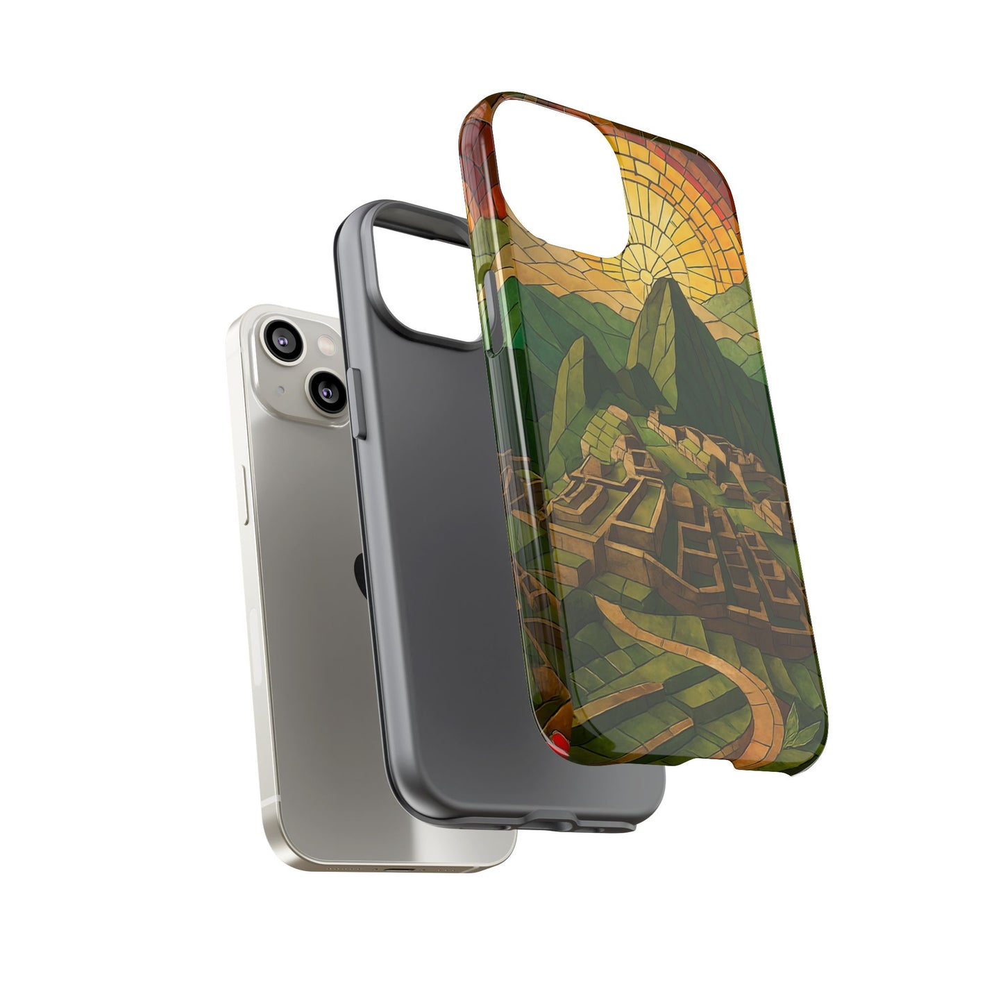 Inca Ruins Tough Phone Case - Machu Picchu Landmark Design, Historic Peru Travel Aesthetic Compatible with iPhone, Galaxy, and Google Phones