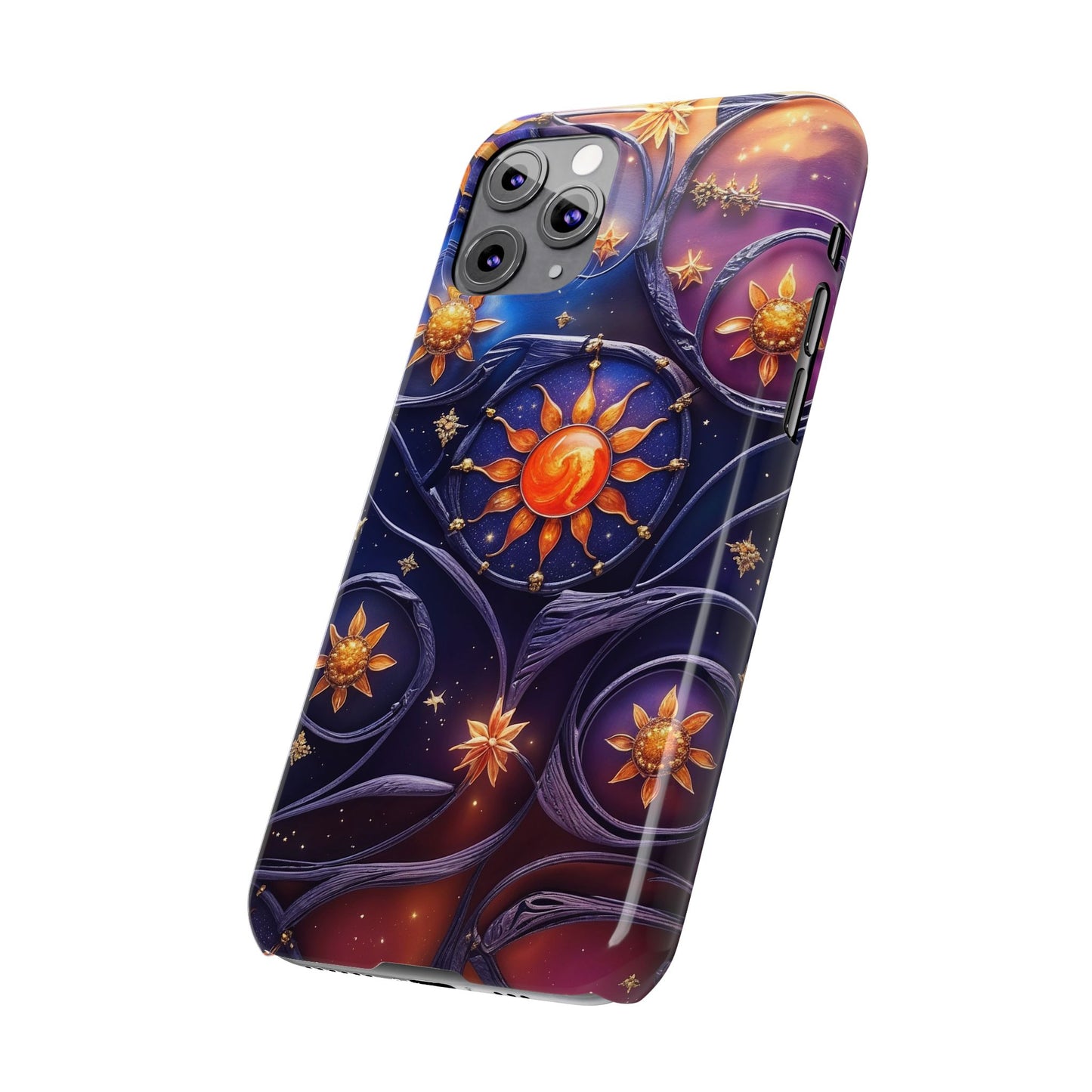 Celestial Slim Phone Cases, Starry Sky Phone Cover, Zodiac Design, Astrology Gift, Cosmic Phone Accessories