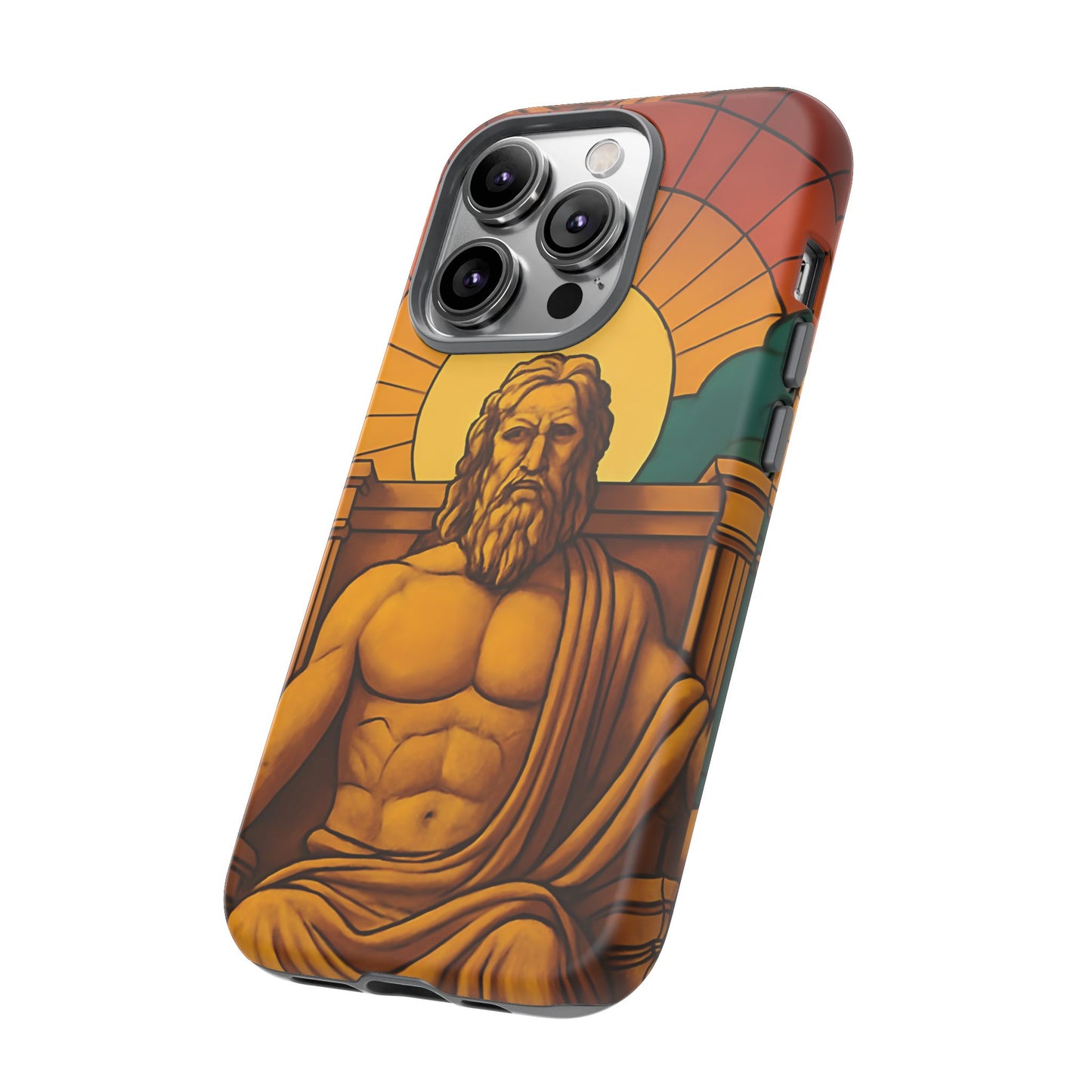 Olympia Zeus Statue Tough Phone Case - Classic Greek Art Design, Historic World Wonder Aesthetic, Compatible with iPhone, Galaxy, and Google