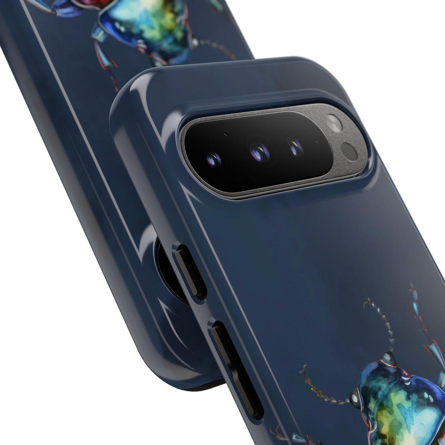 Iridescent Beetle Tough Phone Case - Insect Art Design, Nature-Inspired Pattern, Compatible with iPhone, Galaxy, and Google Phones