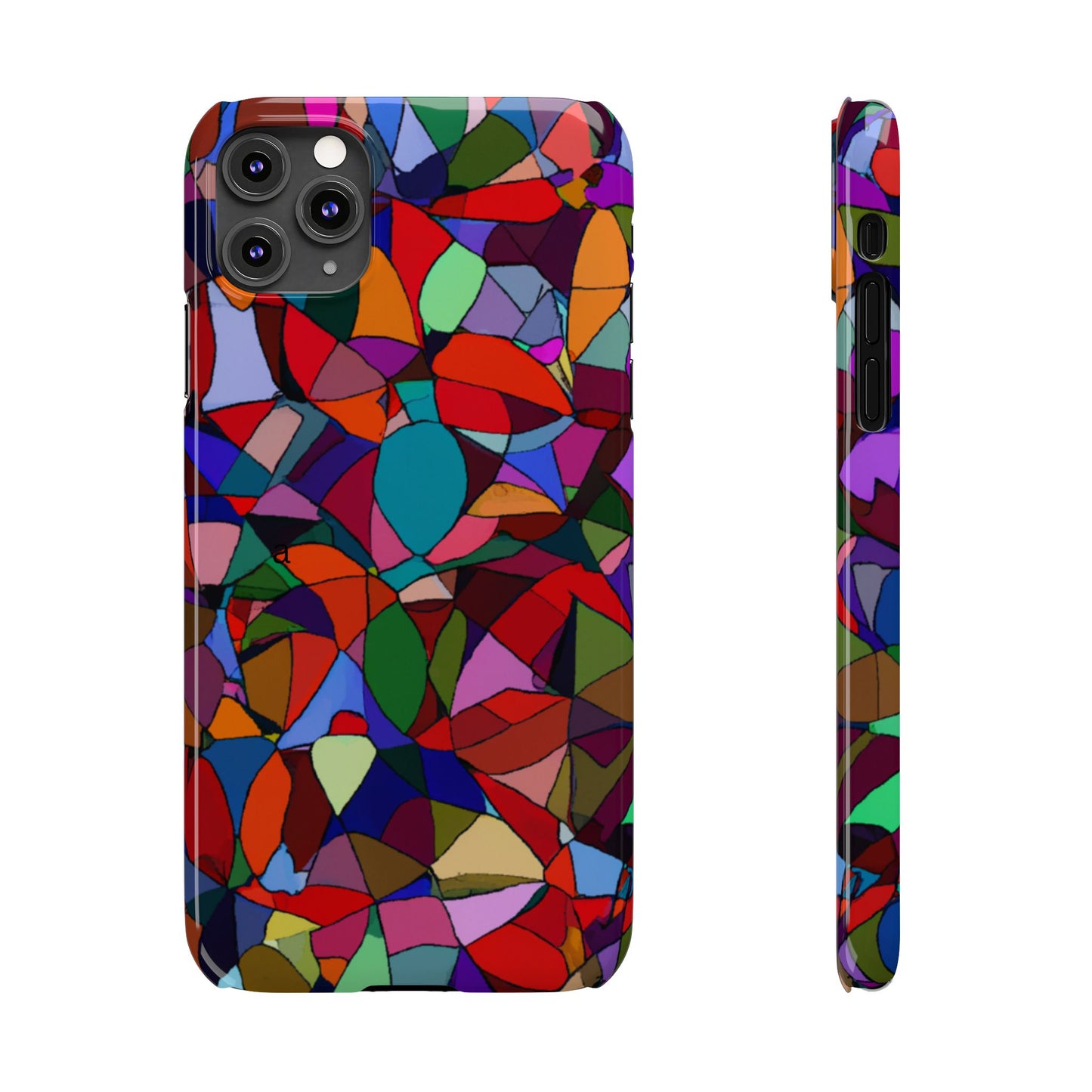 Vibrant Geometric Phone Case - Artistic Slim Cover for iPhone, Colorful Accessories, Unique Gift for Phone Lovers, Modern Art