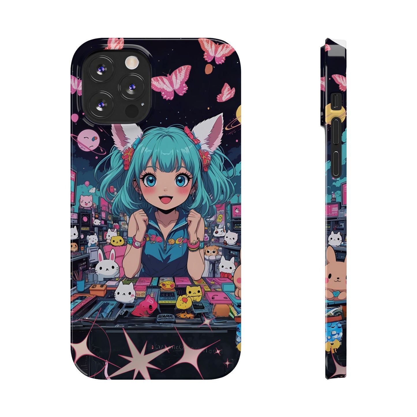 Cute Slim Phone Case, Kawaii Anime Phone Case, Aesthetic Phone Cover, Gift for Anime Lovers, Fun Mobile Accessory