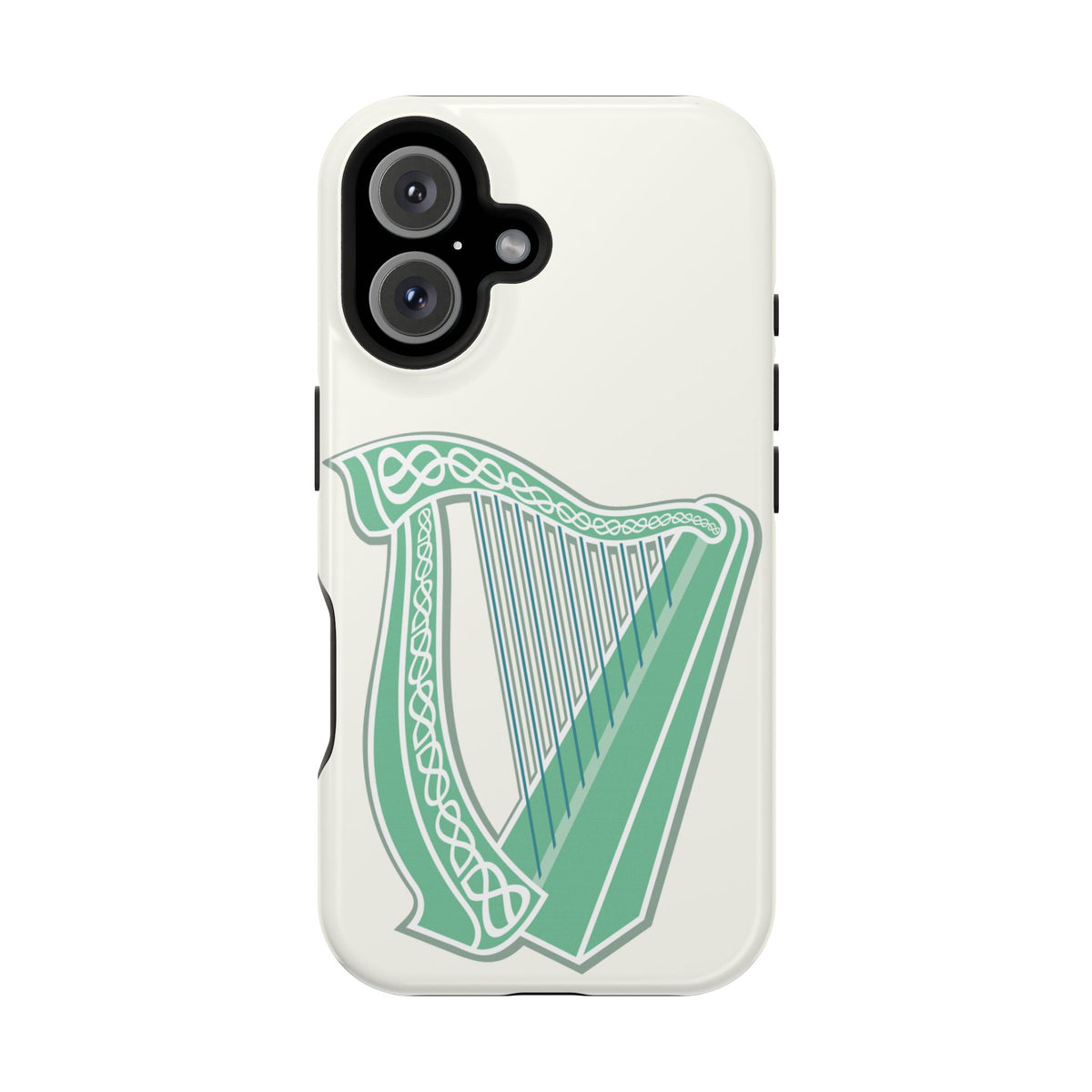 Irish Harp Magnetic Phone Case, Celtic Heritage Ireland Symbol Art Compatible with iPhone 17, 16, 15, 14, 13