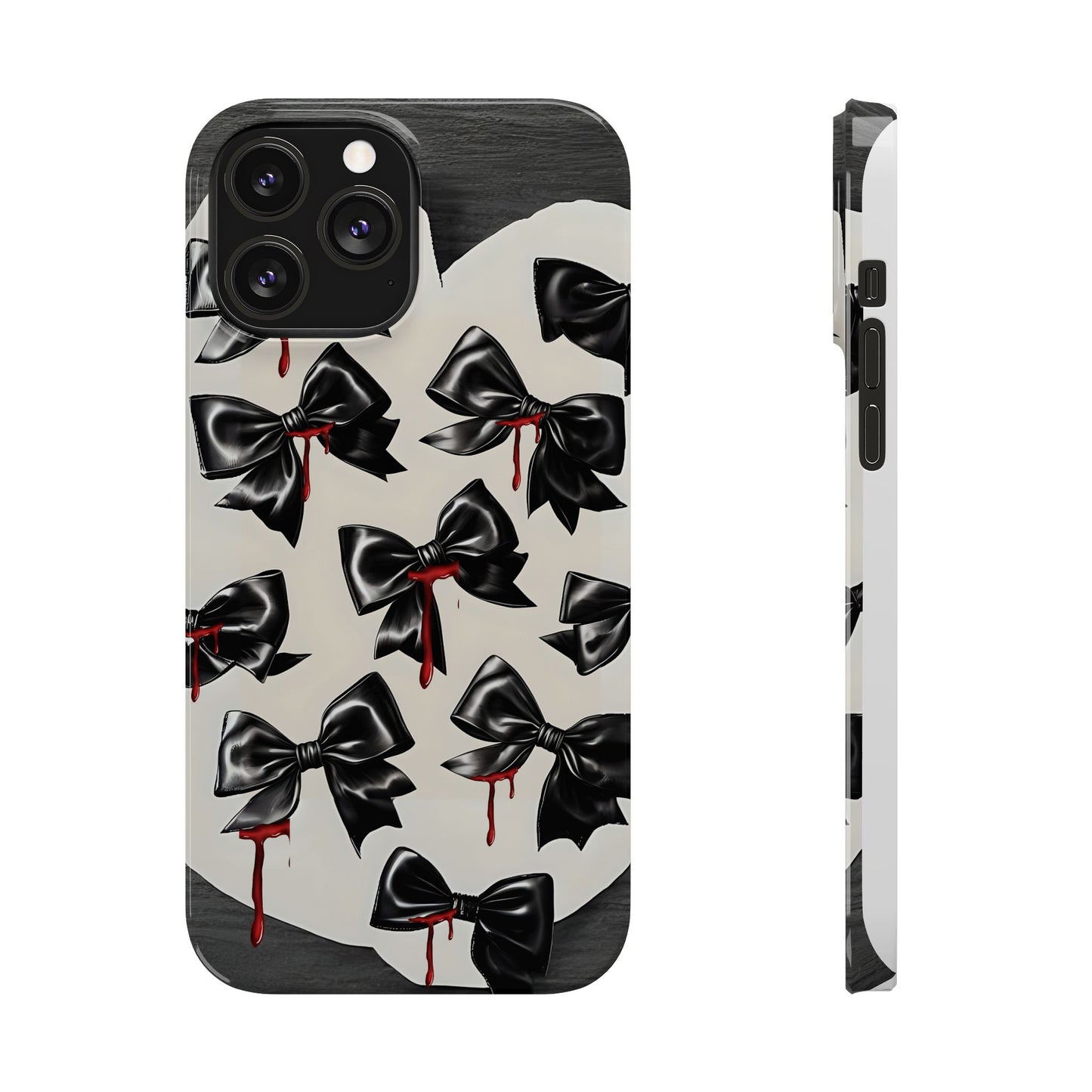 Spooky Halloween Slim Phone Case, Goth Coquette Aesthetic, Cute Horror Style, Perfect for Birthdays and Special Occasions