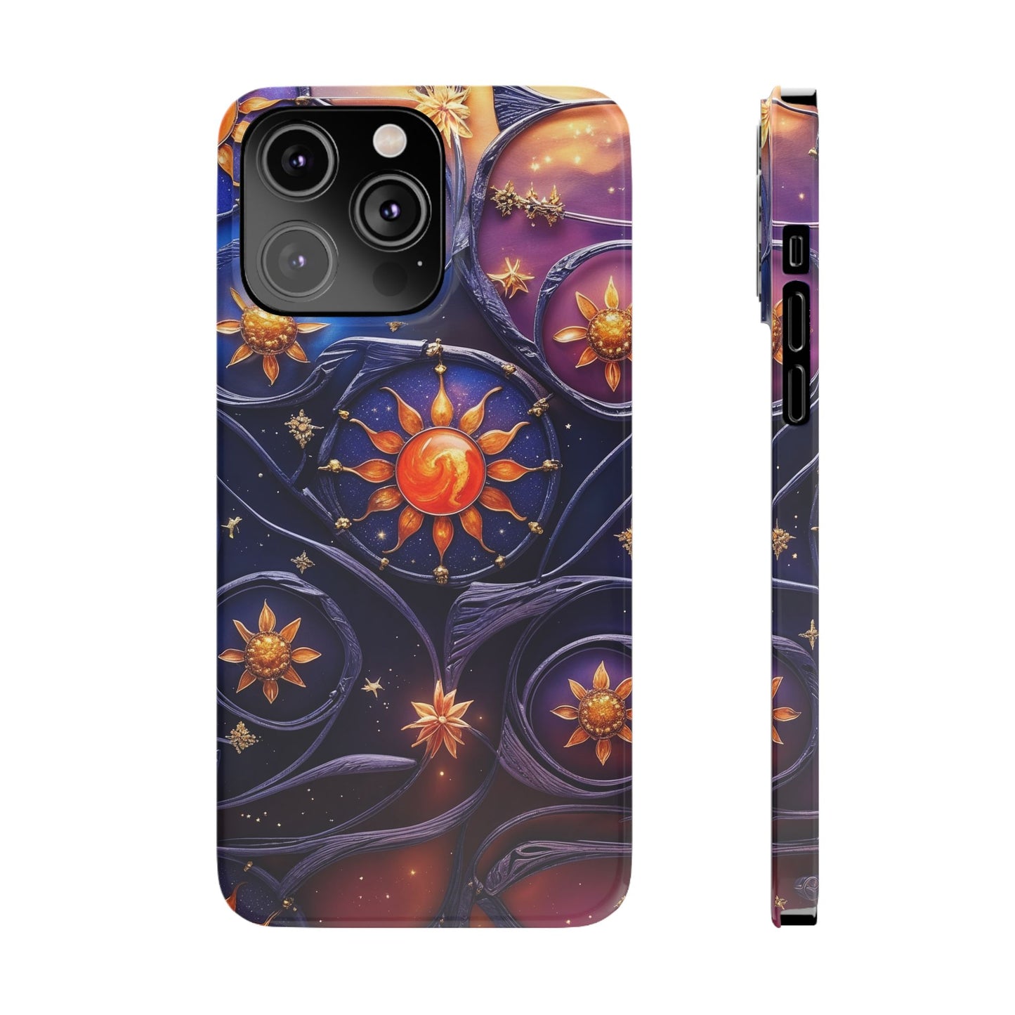 Celestial Slim Phone Cases, Starry Sky Phone Cover, Zodiac Design, Astrology Gift, Cosmic Phone Accessories
