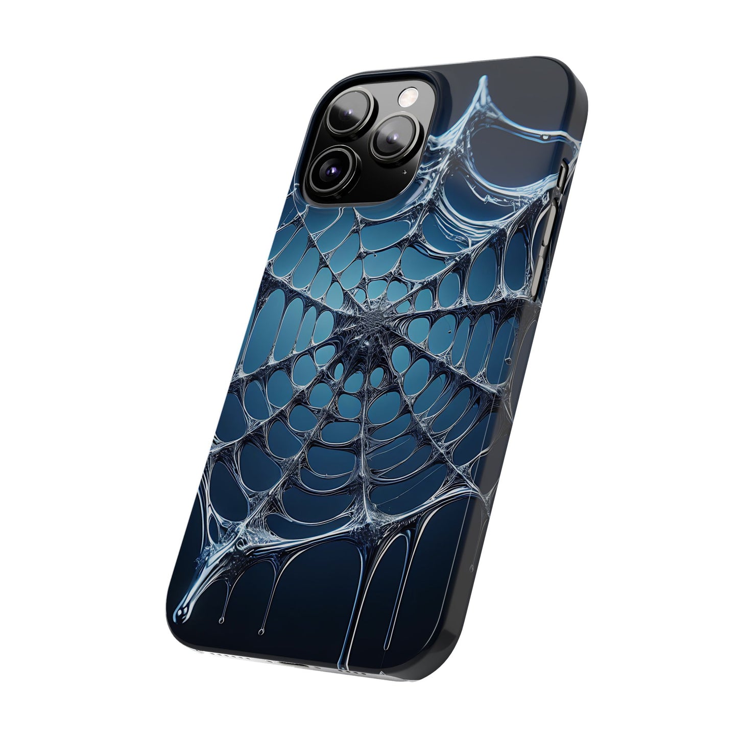 Spider Web Slim Phone Case - Artistic Design for Halloween, Unique Gift, Phone Accessories, Trendy Tech Style, Eco-Friendly Case
