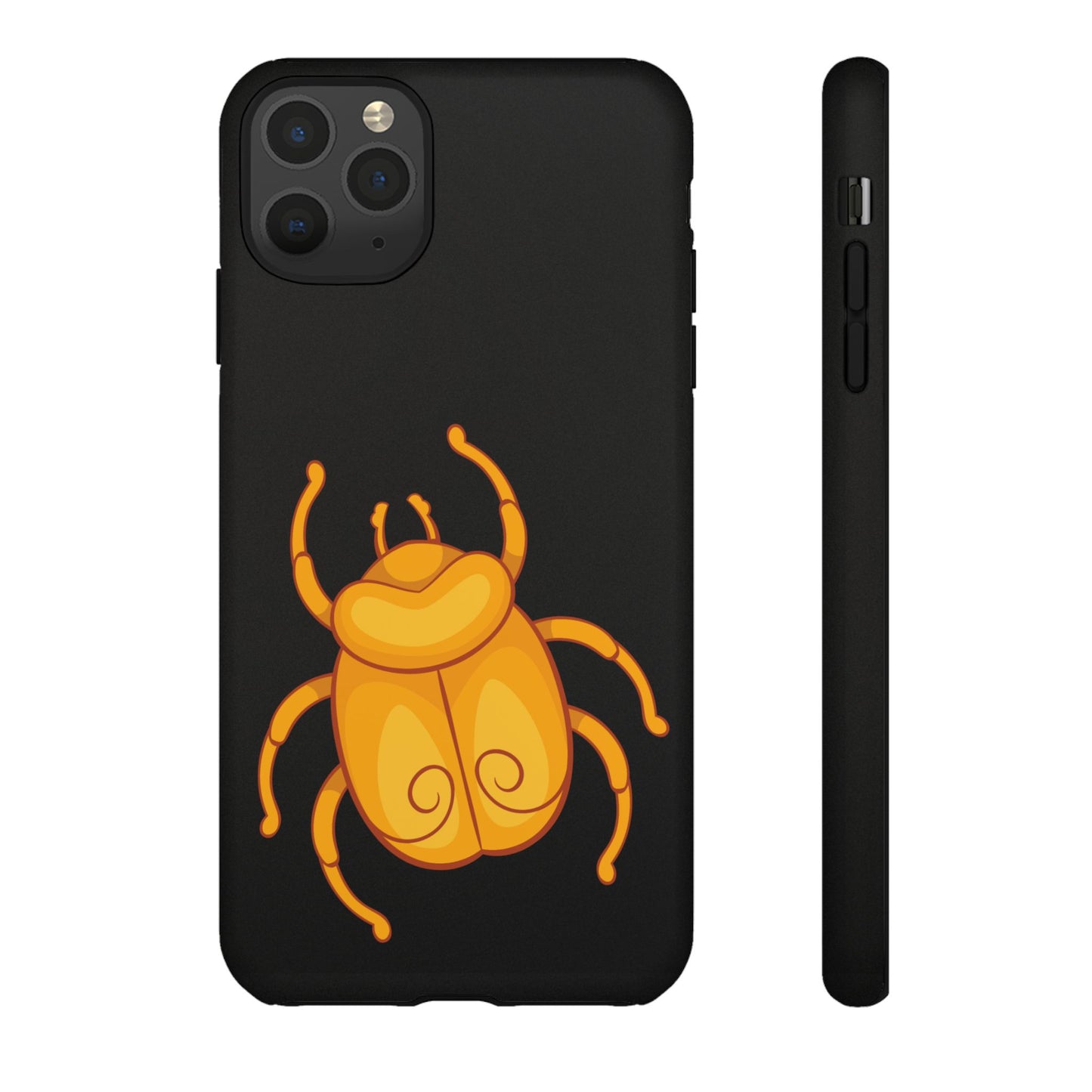 Ancient Egyptian Scarab Tough Phone Case - Gold Beetle Design, Mythological Insect Art, Compatible with iPhone, Galaxy, and Google Phones