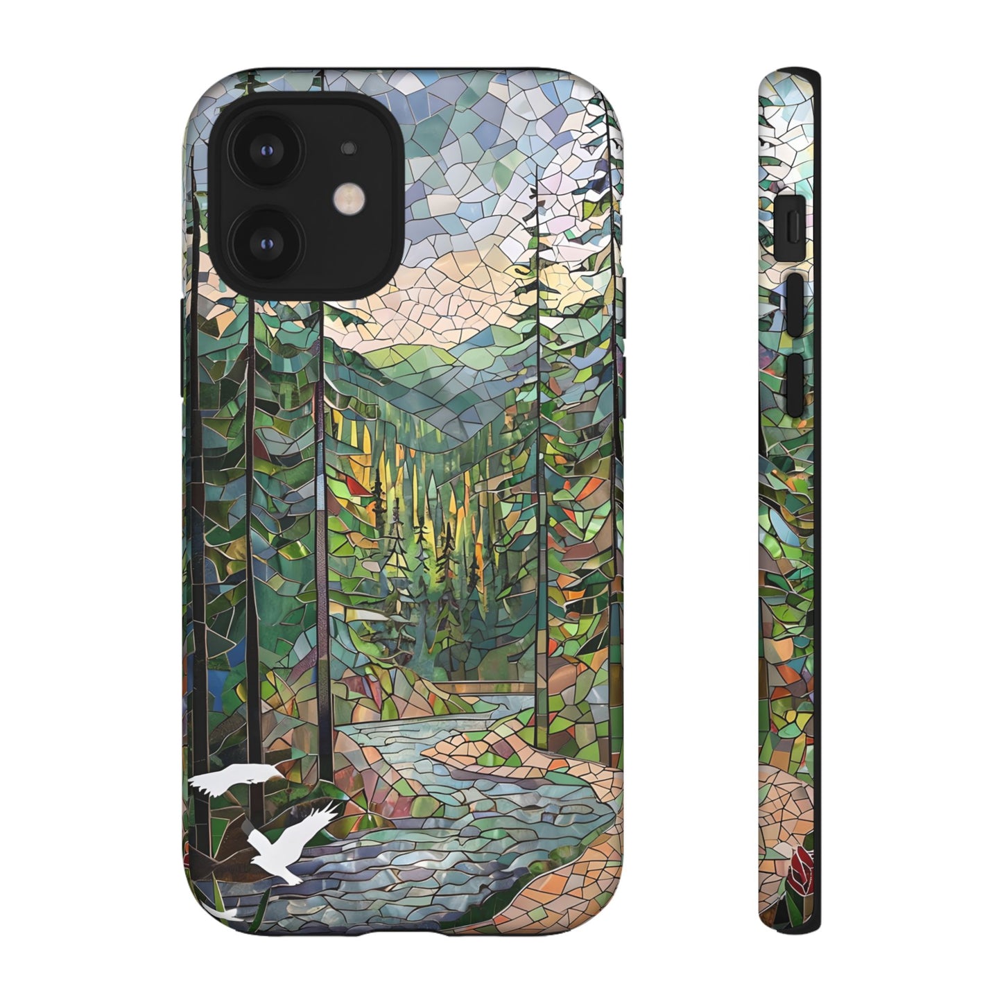 Olympic National Park Phone Case, Mosaic Phone Case, Olympic National Park Art Gift, Scenic Waterfall Phone Cover, Landscape Aesthetic Case