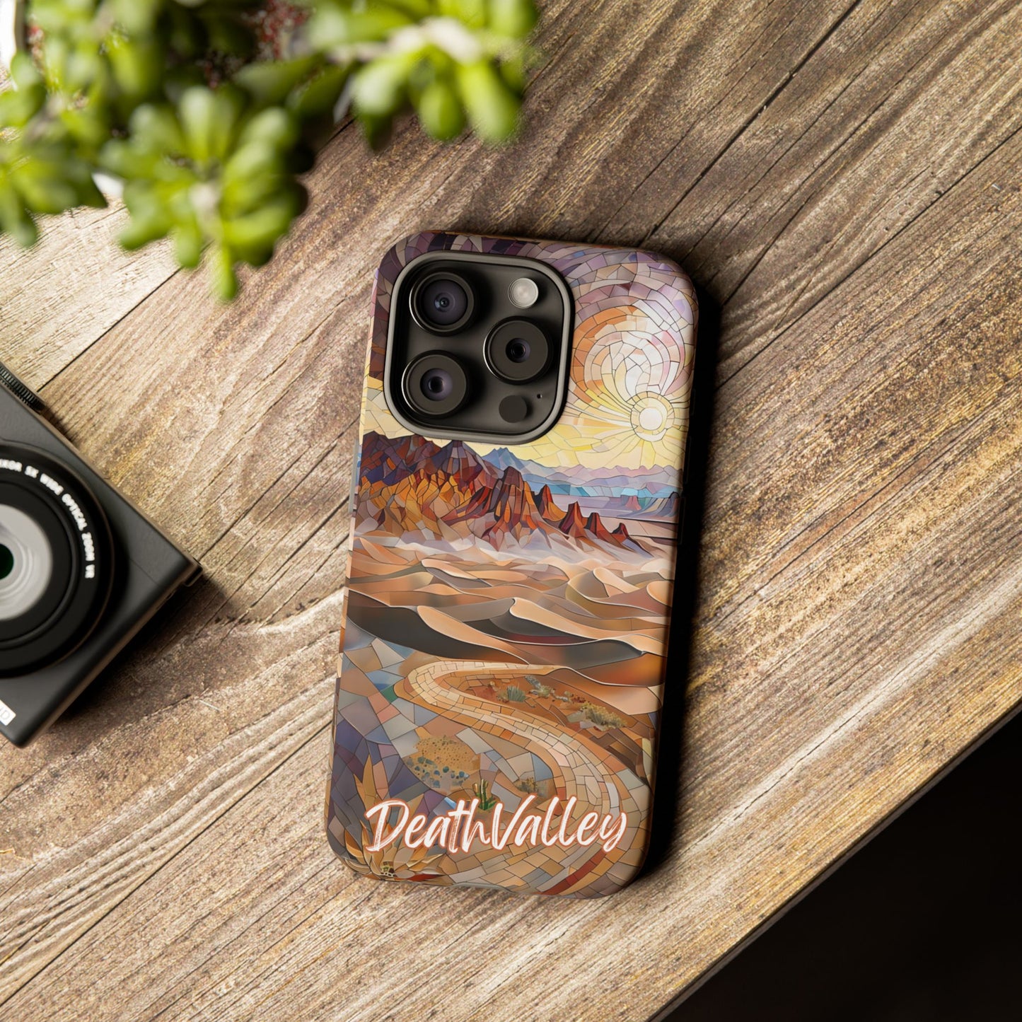 Death Valley National Park California Phone Case, Mosaic Phone Case, Mountain Nature Art, National Park Gift, Scenic Forest Phone Cover