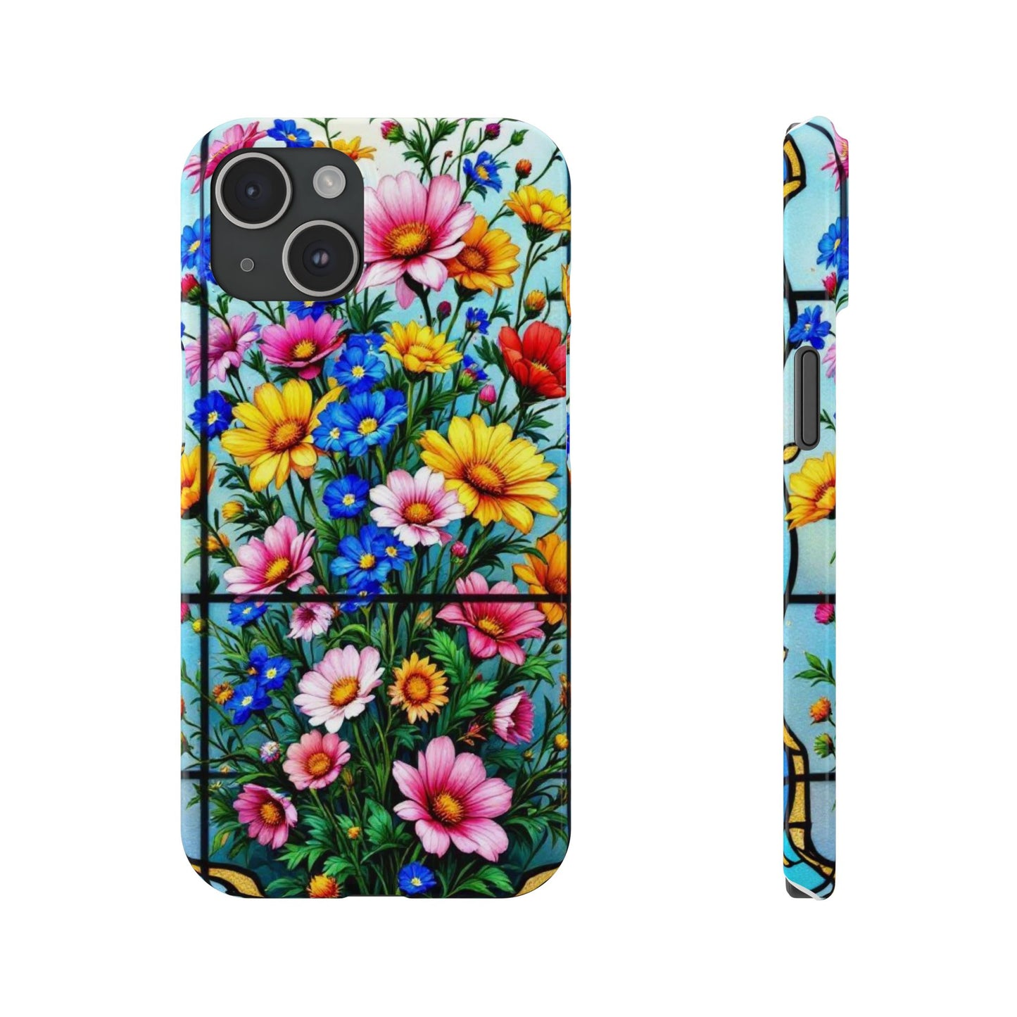 Vibrant Floral Slim Phone Cases | Cute Phone Cover Gifts for Nature Lovers, Spring Decor, Birthday or Holiday Gifts, Flower Design