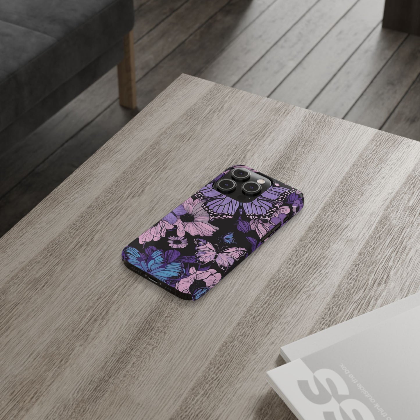 Butterfly Floral Phone Case | Slim Phone Cases for Nature Lovers, Floral Gifts, Trendy Accessories, Spring Vibes, Unique Phone Cover