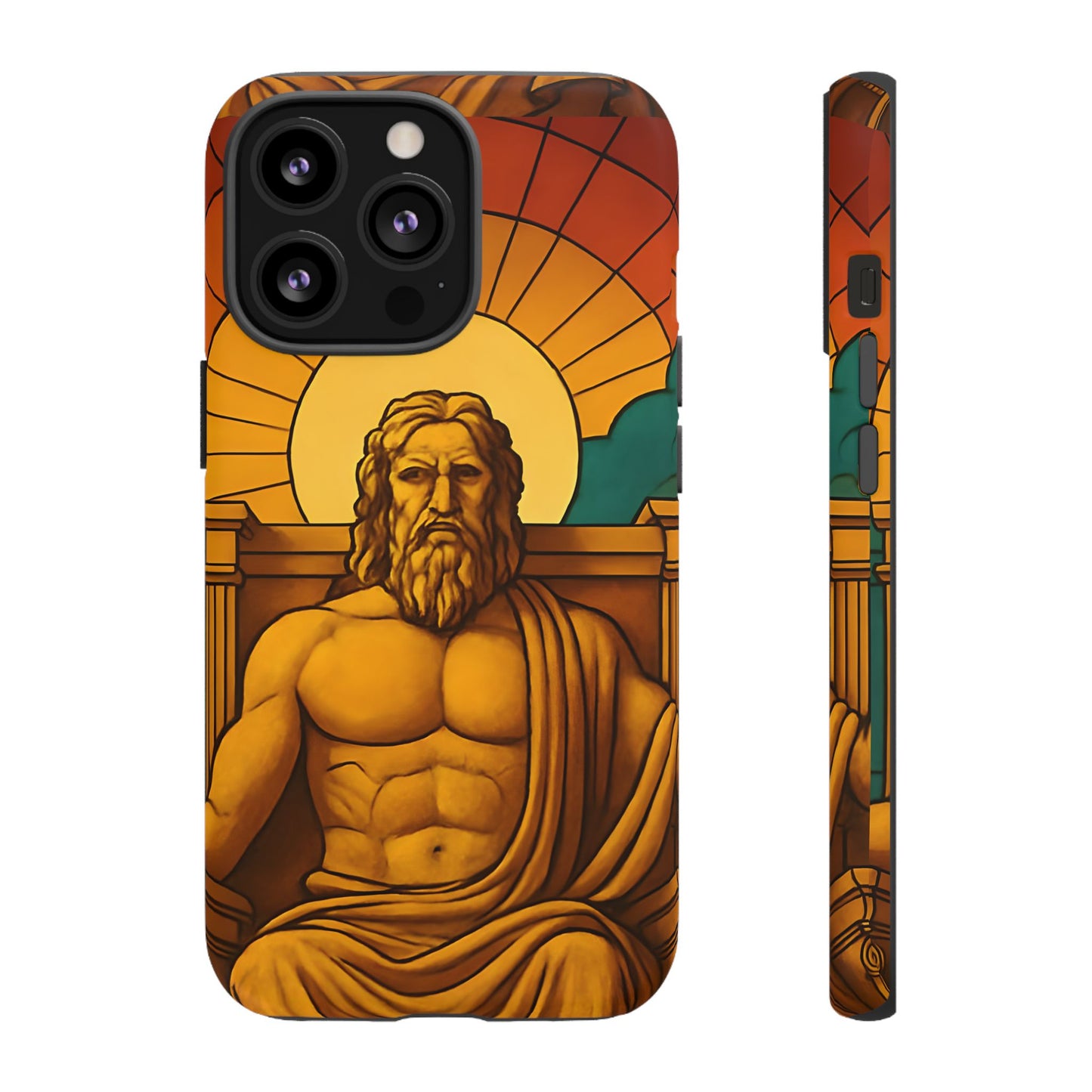 Olympia Zeus Statue Tough Phone Case - Classic Greek Art Design, Historic World Wonder Aesthetic, Compatible with iPhone, Galaxy, and Google