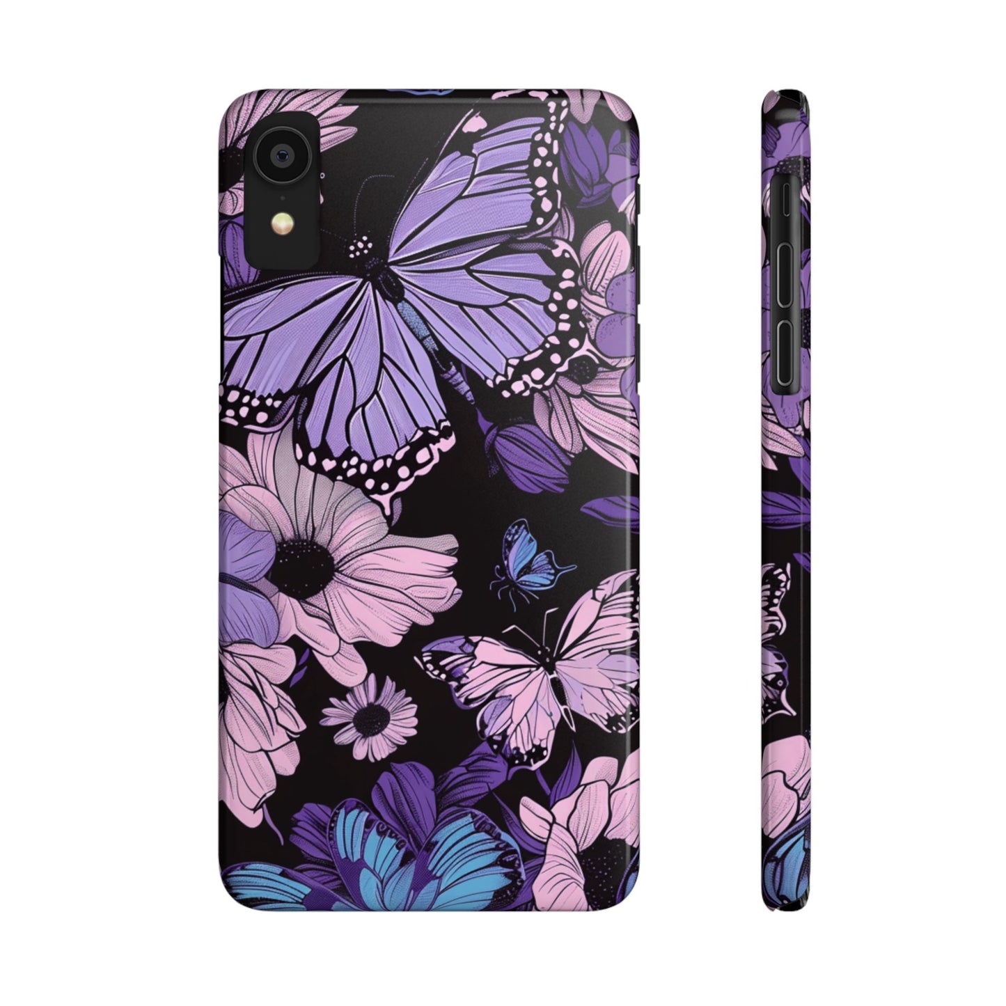 Butterfly Floral Phone Case | Slim Phone Cases for Nature Lovers, Floral Gifts, Trendy Accessories, Spring Vibes, Unique Phone Cover