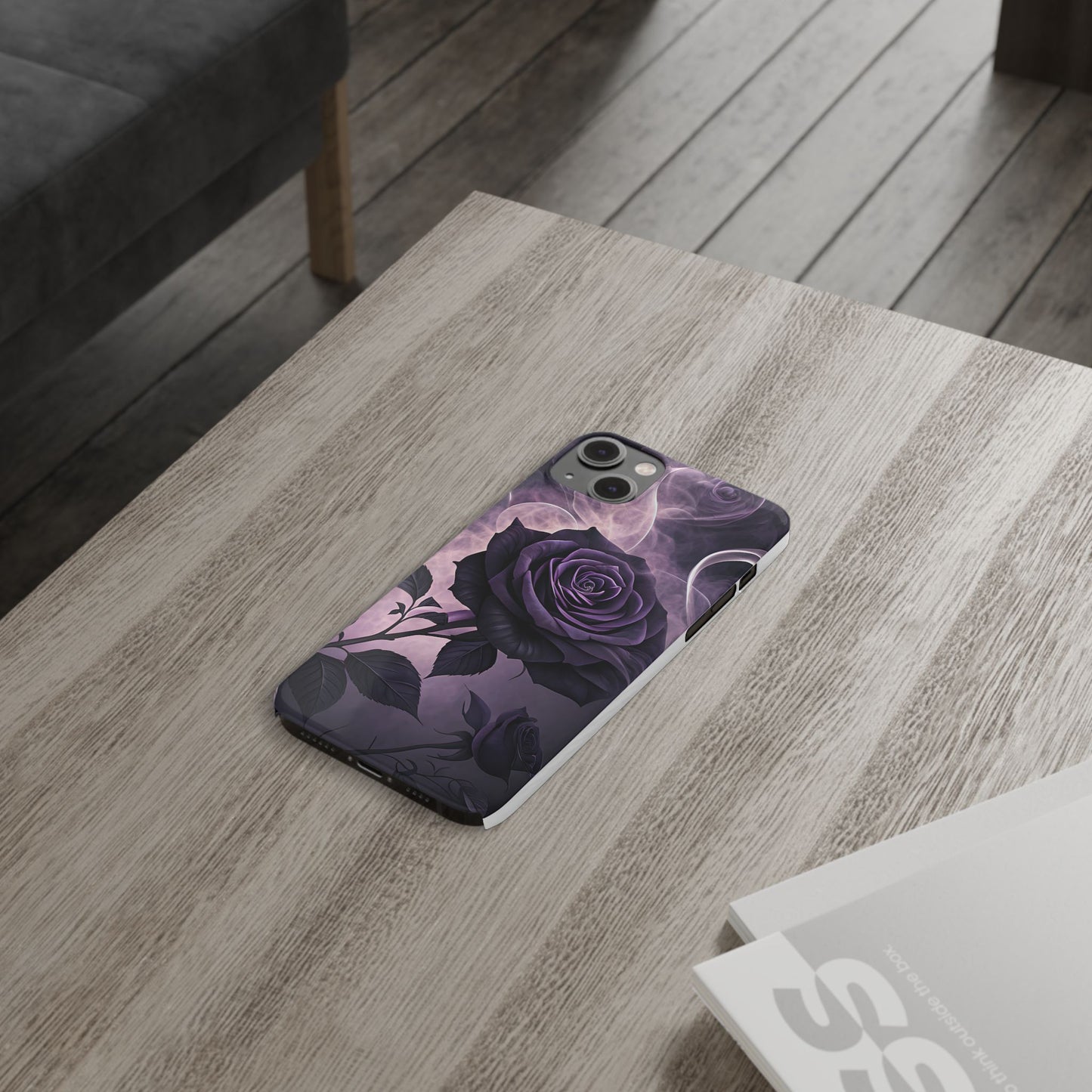 Elegant Purple Rose Phone Cases, Stylish Slim Cases for Flower Lovers, Floral Accessories, Birthday Gifts, Unique Phone Covers